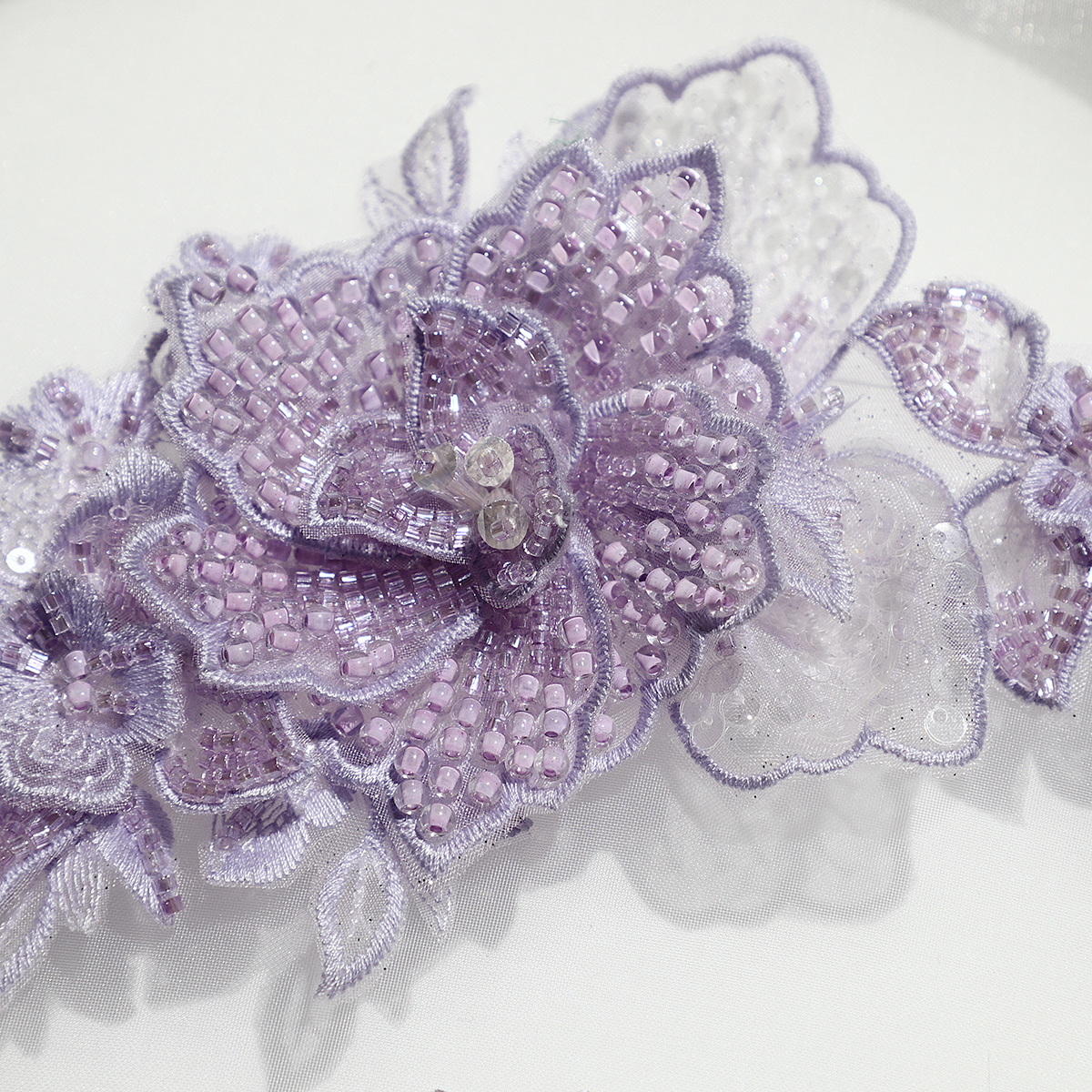 Yanzi Handmade 3d Flower Sequin Beads Applique(YZLQ023)