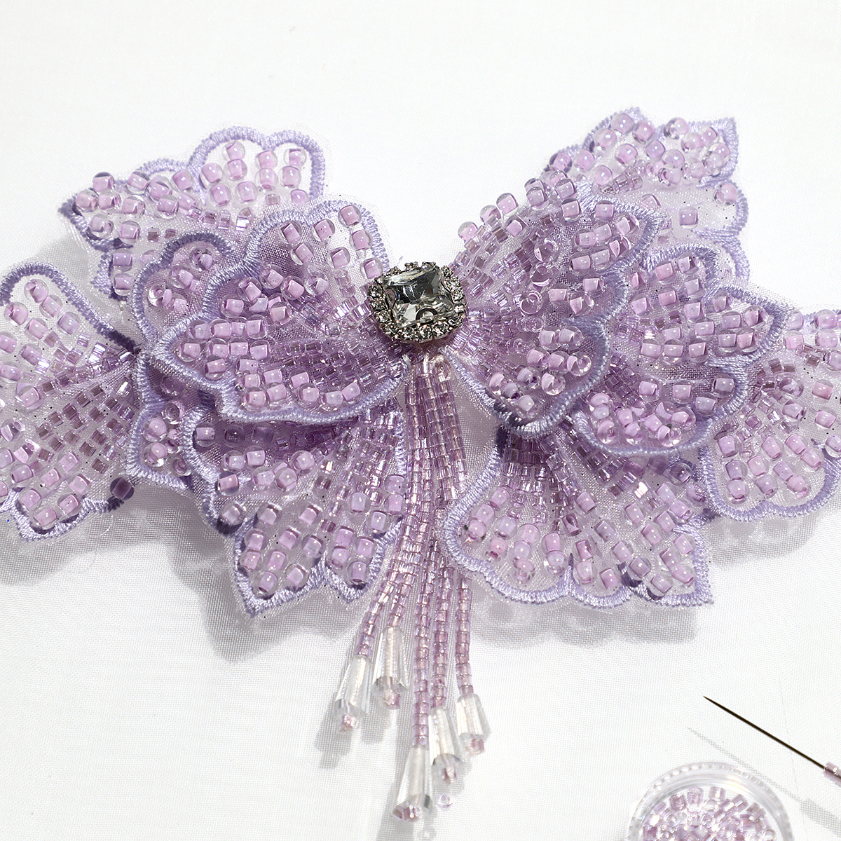 Yanzi Handmade 3d Flower Sequin Beads Applique(YZLQ019)