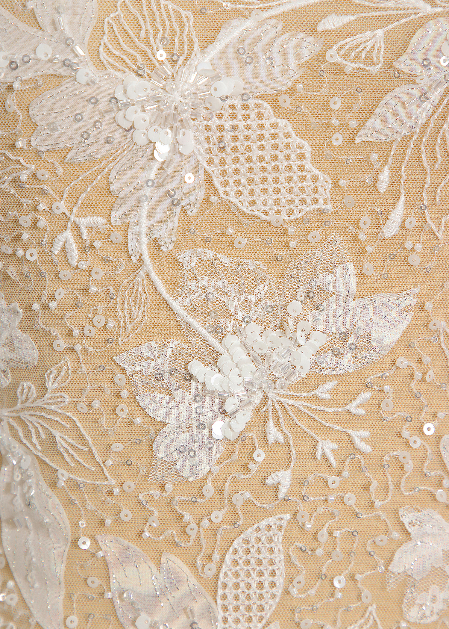 Yanzi bridal fabric luxury embroidery beads sequins lace (YZZX1064)