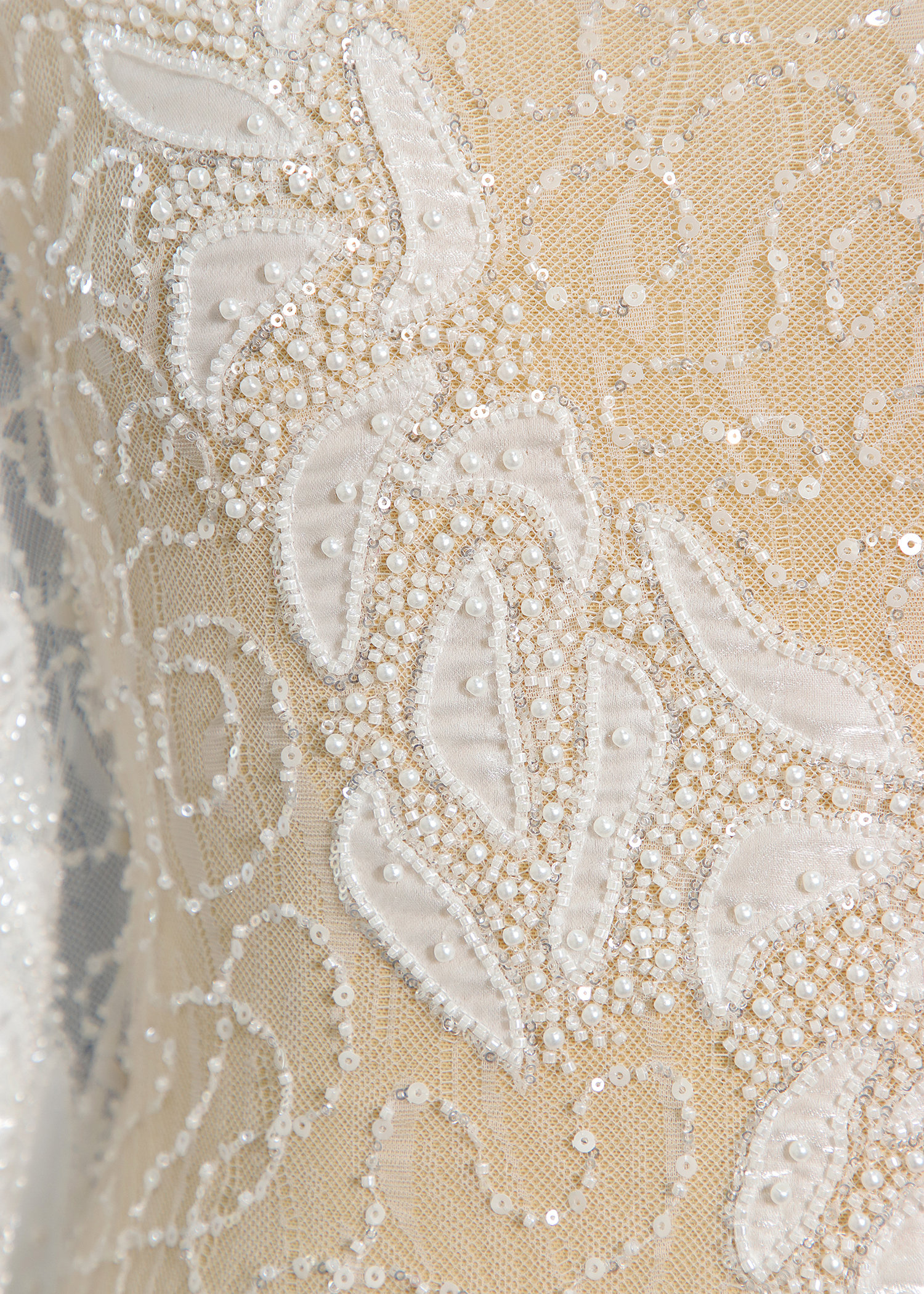 Yanzi laser embroidery fabrics floral beaded sequin lace (YZZX761-1)