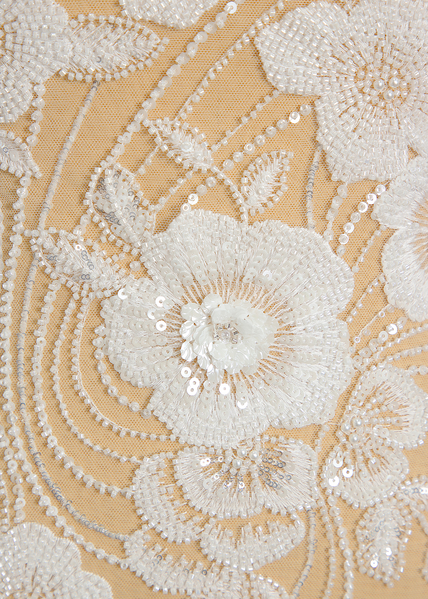 Yanzi bridal fabric luxury embroidery beads sequins lace (YZZX1067)