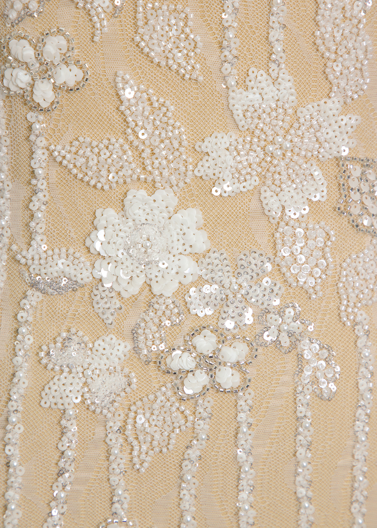 Yanzi bridal fabric luxury embroidery beads sequins lace (YZZX1068)
