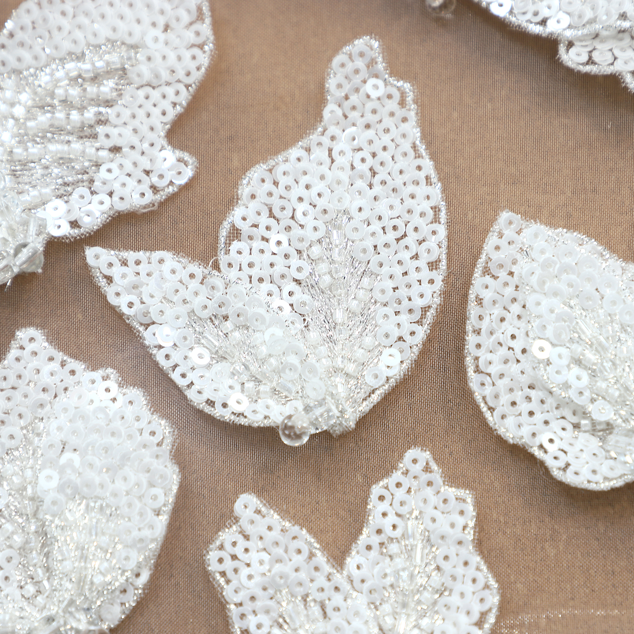 Yanzi Handmade 3d Flower Sequin Beads Applique(YZDH030)