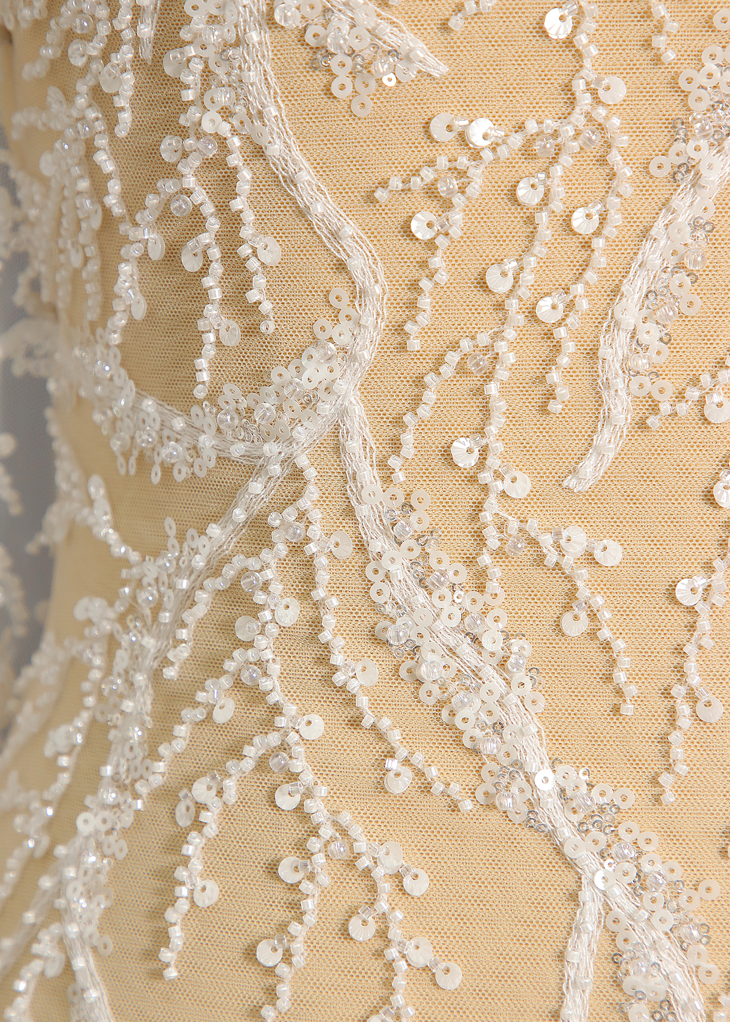 Yanzi bridal fabric luxury embroidery beads sequins lace (YZZX1085)