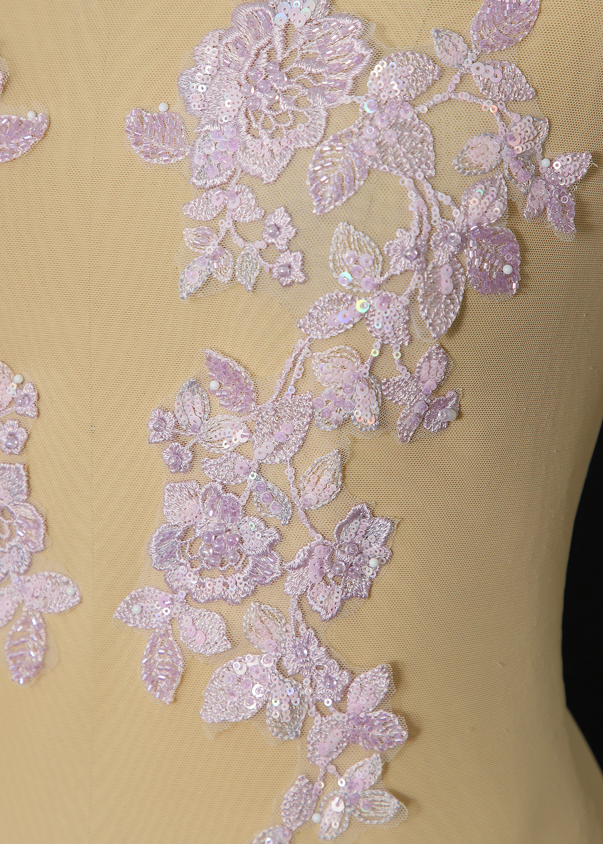 Yanzi beaded sequin embroidery applique floral (YZOH190)