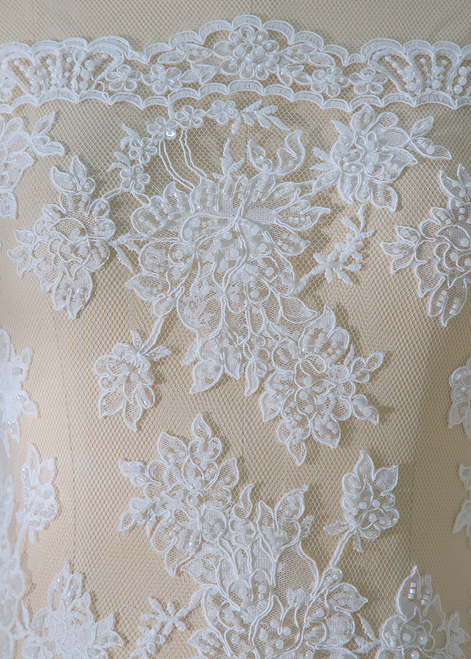 Yanzi corded bead embroidered lace with sequin  (YZC027)