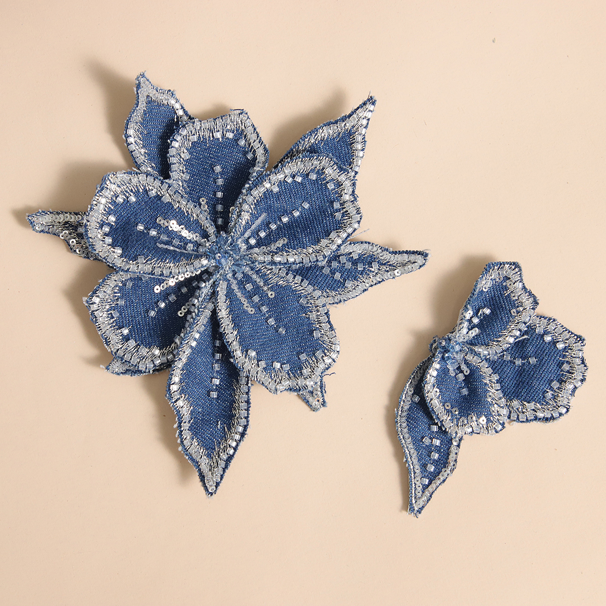 Yanzi Handmade 3d Flower Sequin Beads Applique(YZDH121)