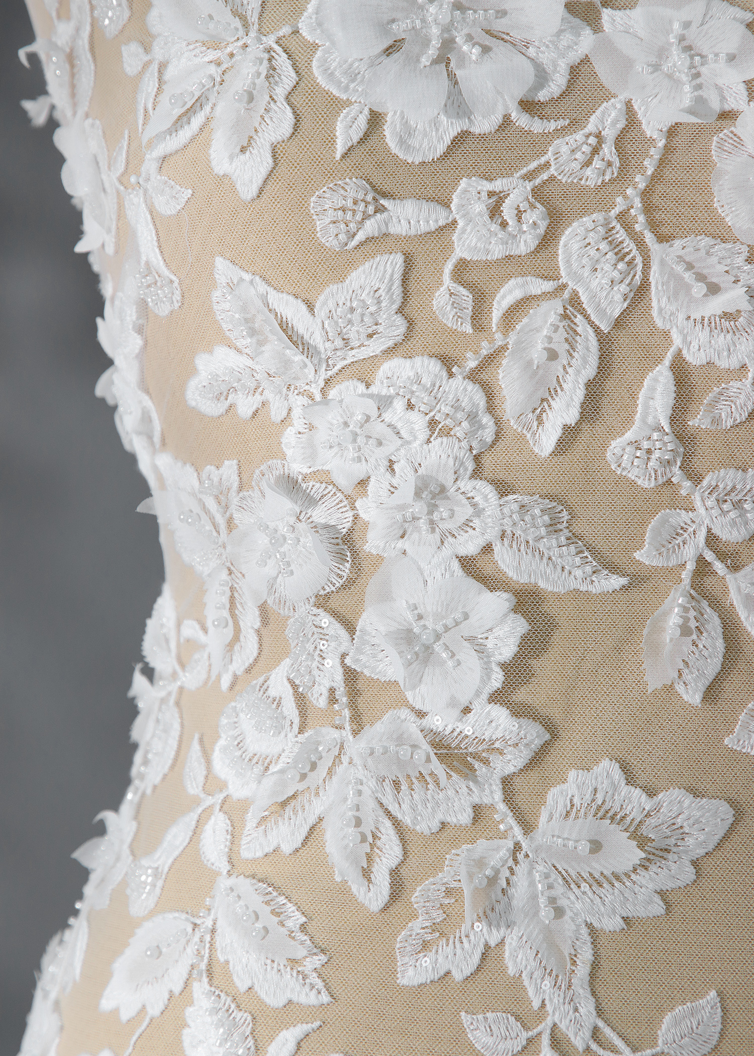 Yanzi floral beaded sequin embroidered lace (YZZX938)