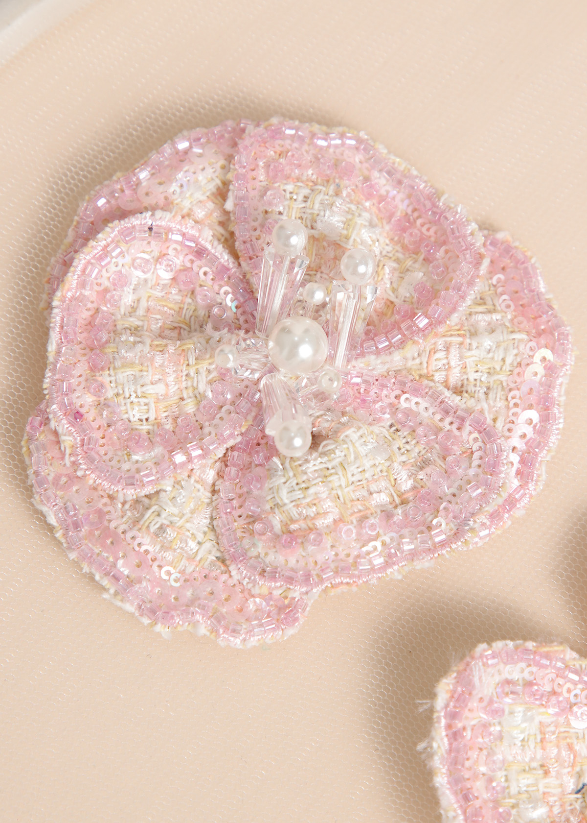 Yanzi Handmade 3d Flower Sequin Beads Applique