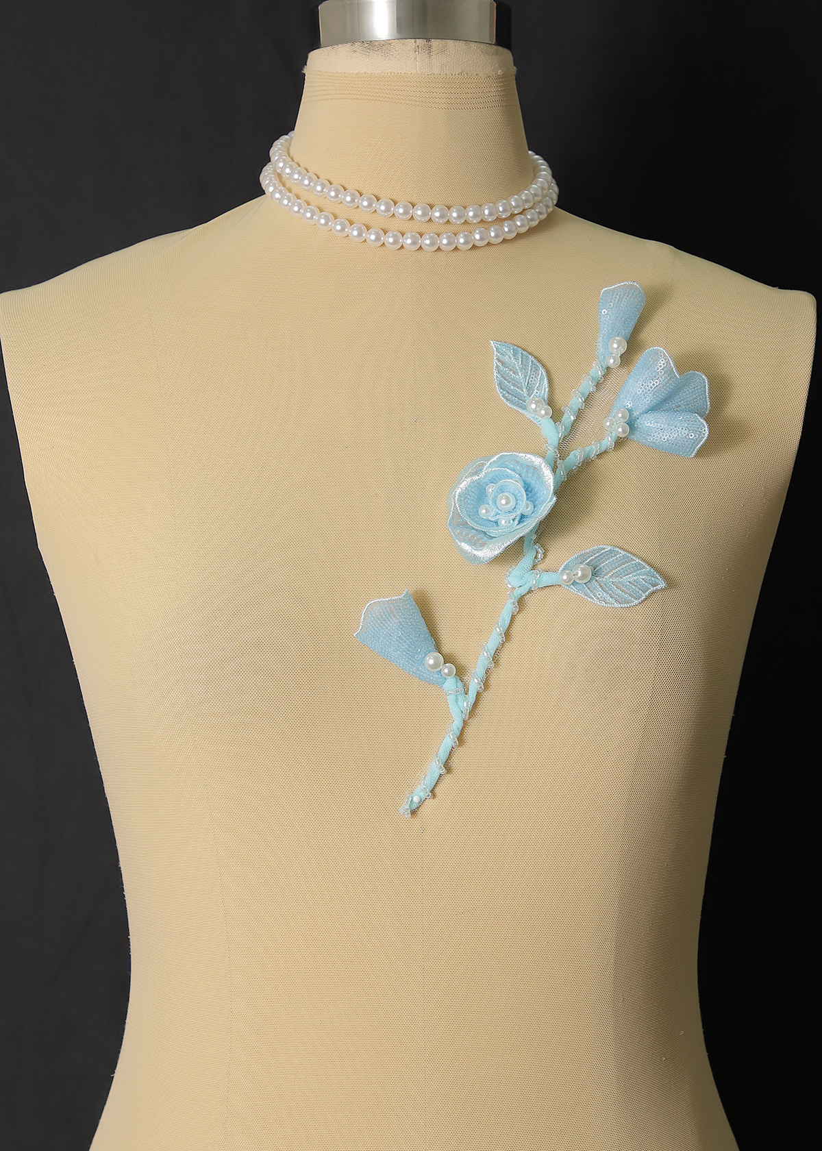 Yanzi Handmade 3d Flower Sequin Beads Applique(YZX226)