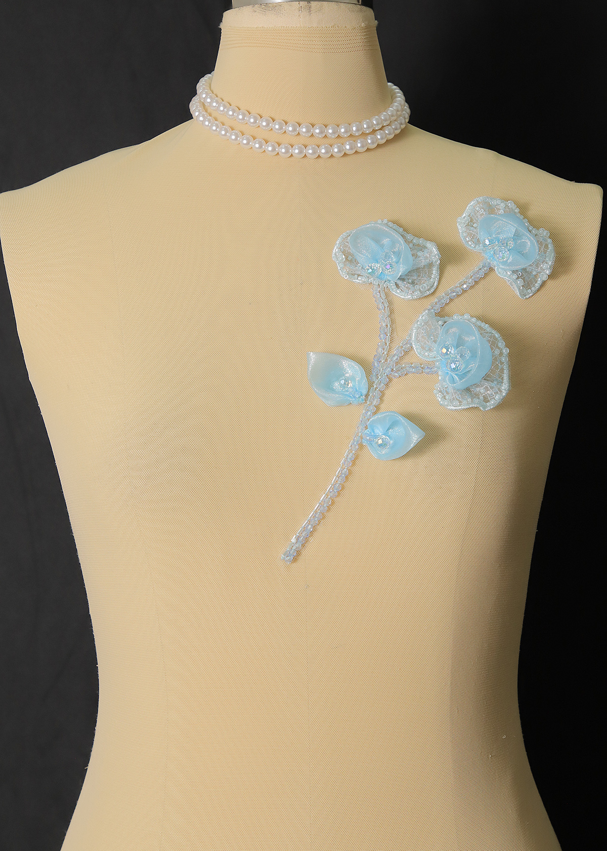 Yanzi Handmade 3d Flower Sequin Beads Applique(YZX225)