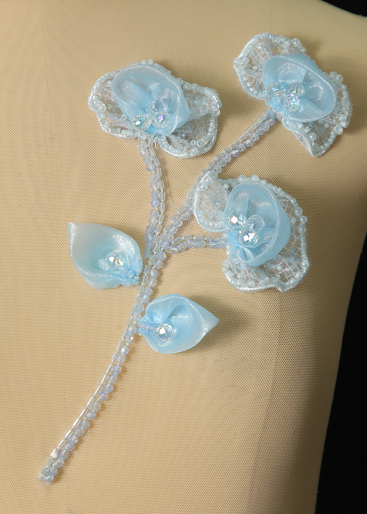 Yanzi Handmade 3d Flower Sequin Beads Applique(YZX225)