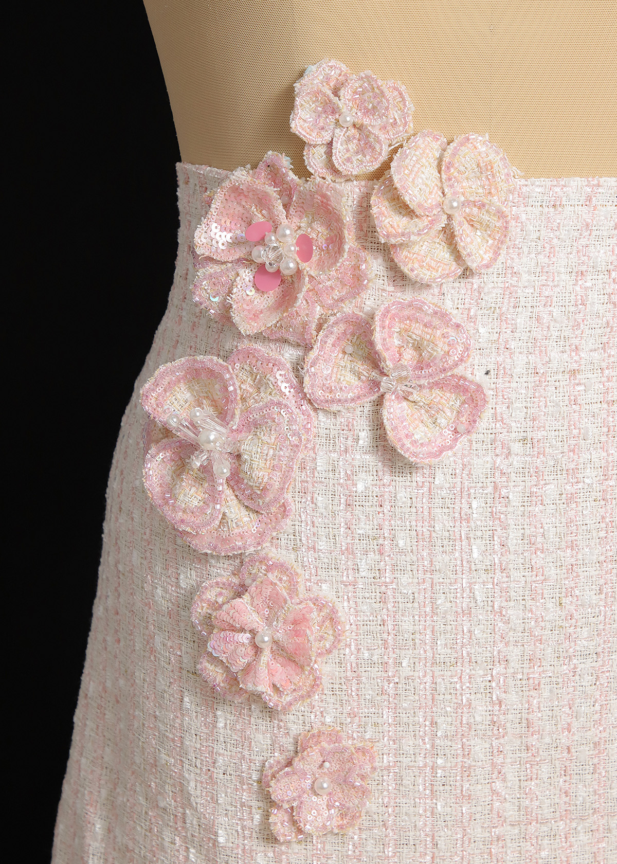 Yanzi Handmade 3d Flower Sequin Beads Applique
