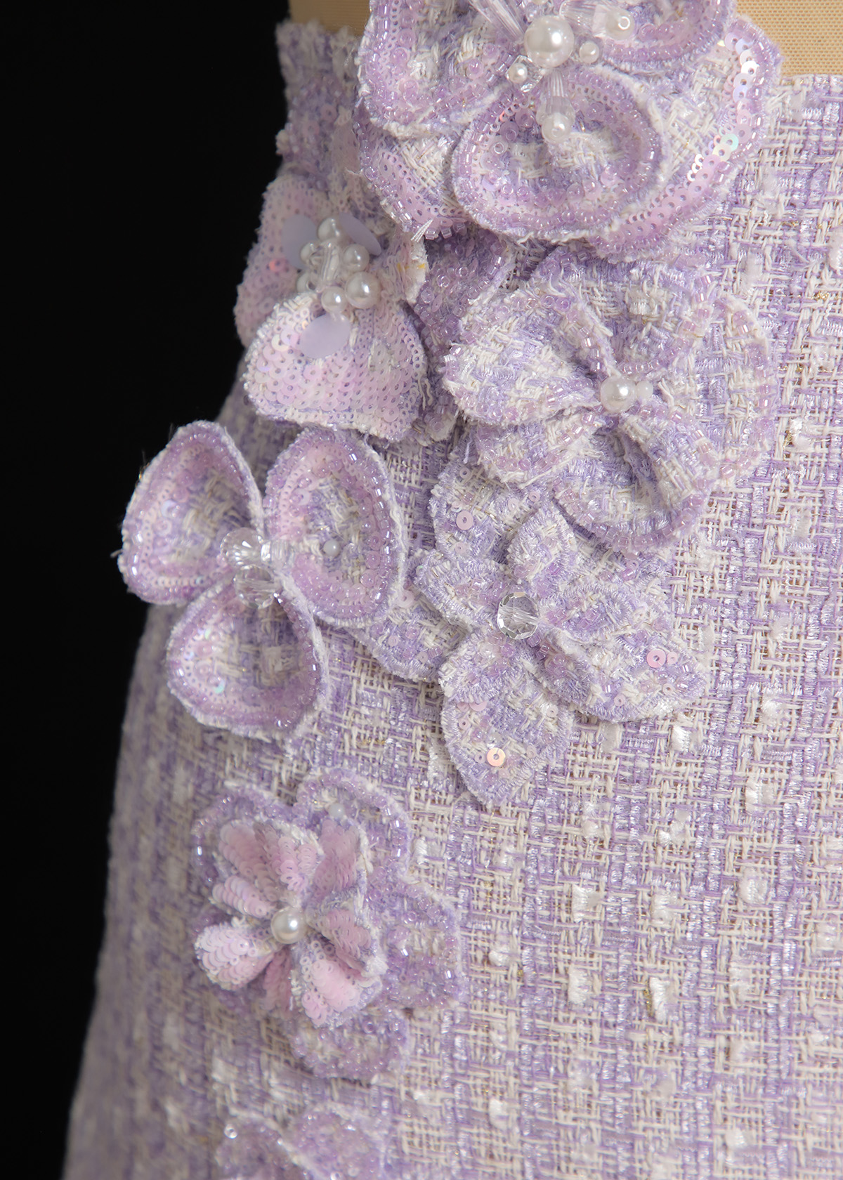 Yanzi Handmade 3d Flower Sequin Beads Applique
