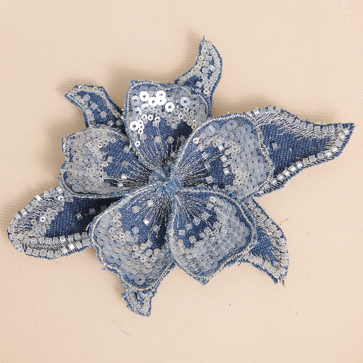 Yanzi Handmade 3d Flower Sequin Beads Applique(YZDH121)