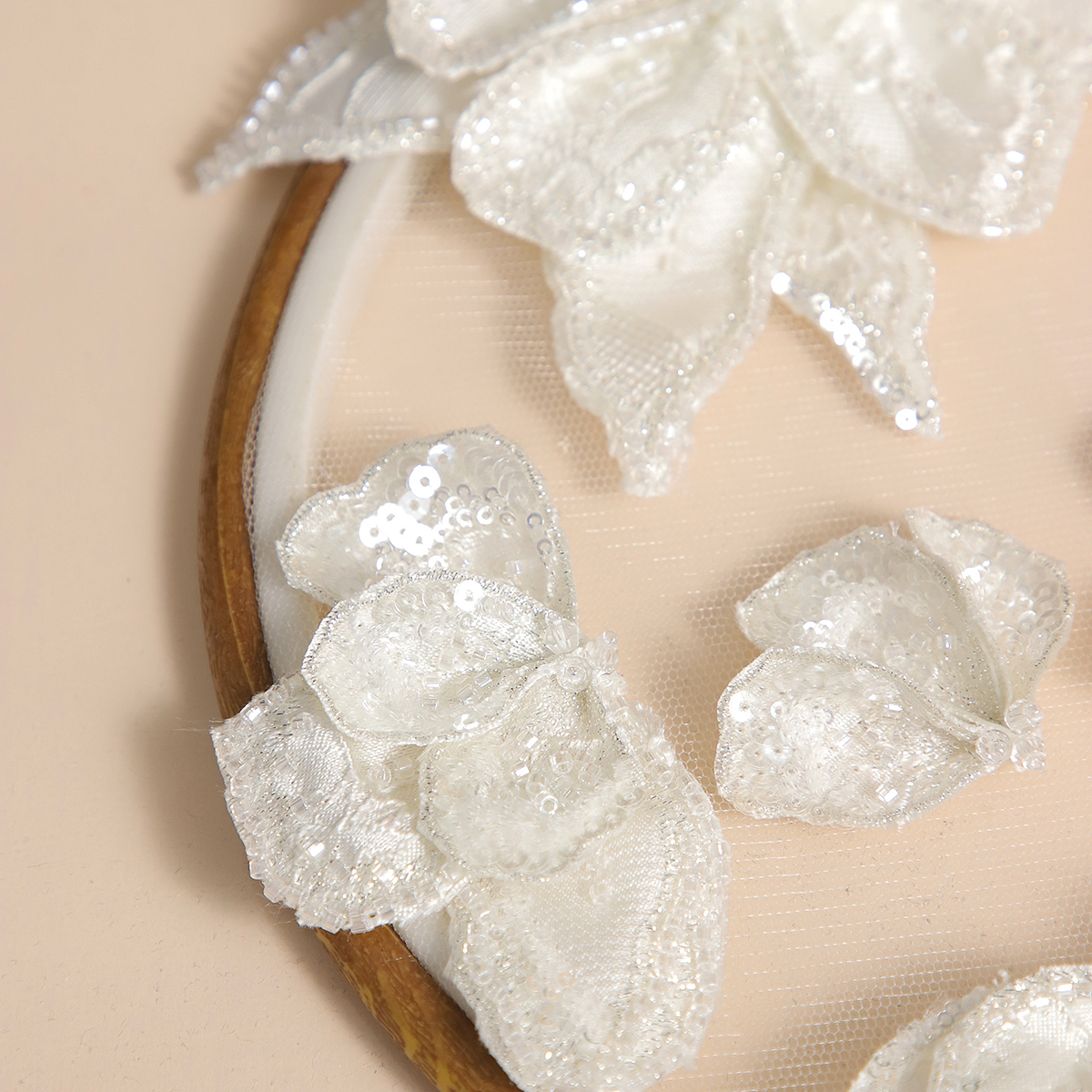 Yanzi Handmade 3d Flower Sequin Beads Applique(YZDH121)