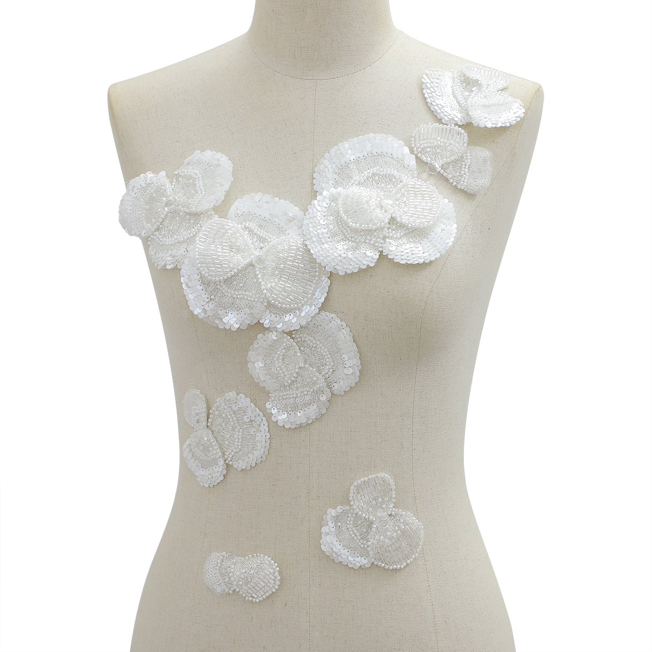 Yanzi Handmade 3d Flower Sequin Beads Applique(YZDH067)