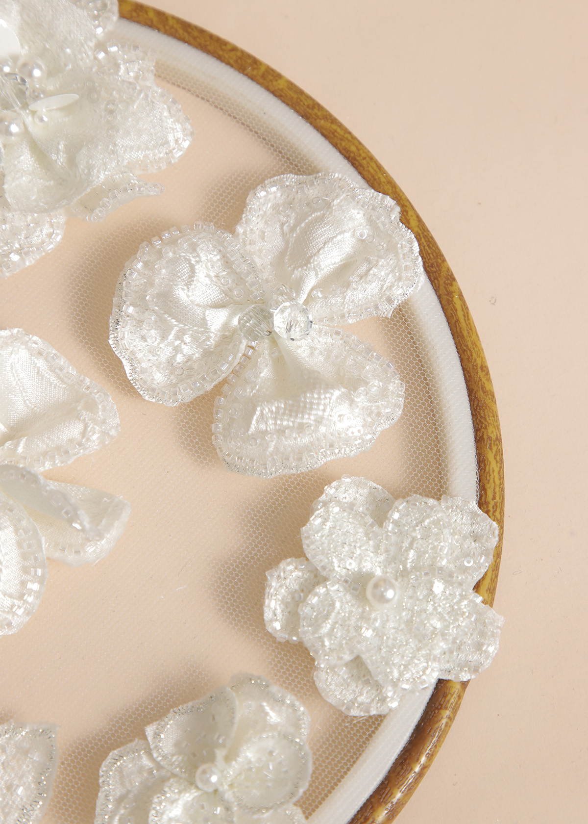 Yanzi Handmade 3d Flower Sequin Beads Applique