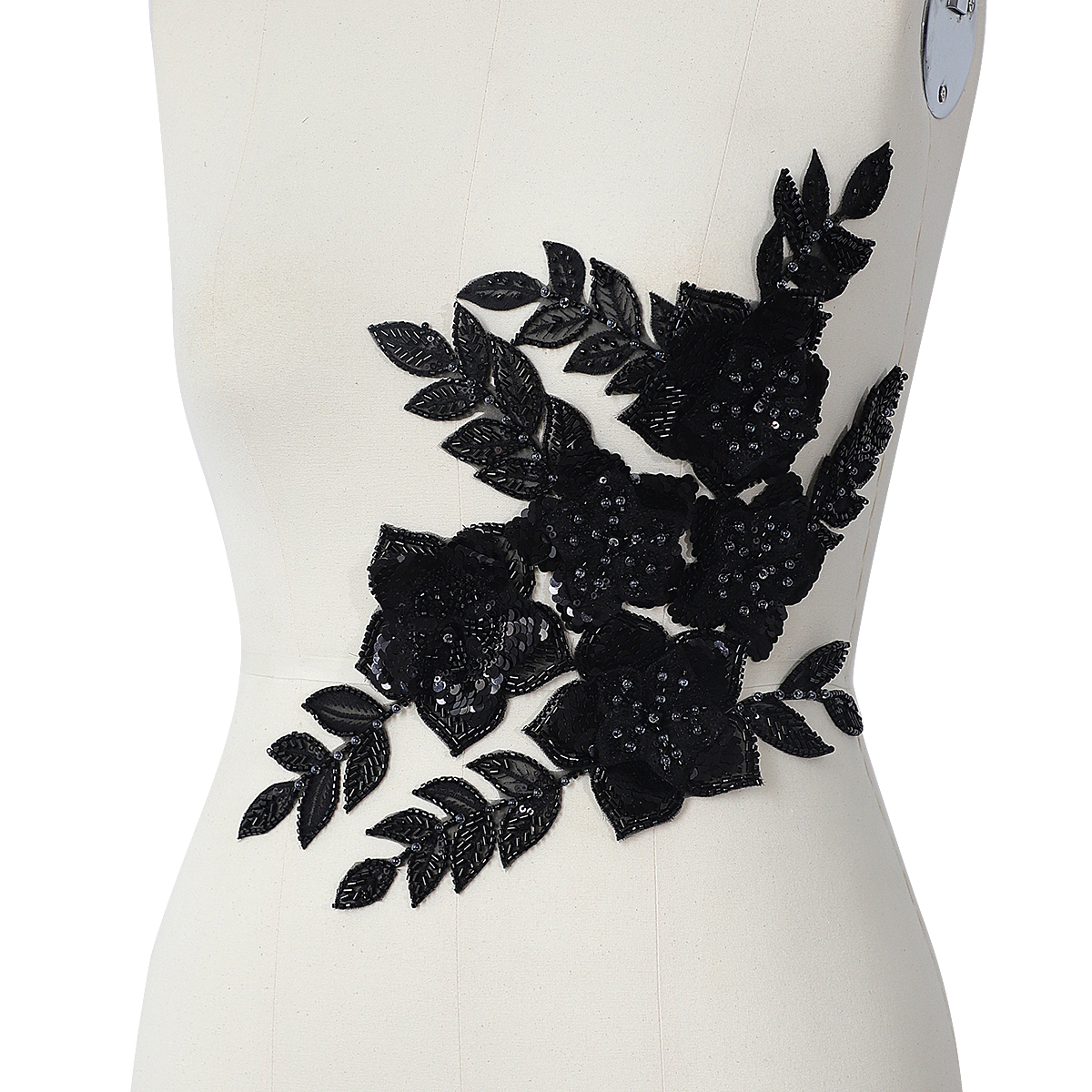 Yanzi Handmade 3d Flower Sequin Beads Applique(YZDH036)