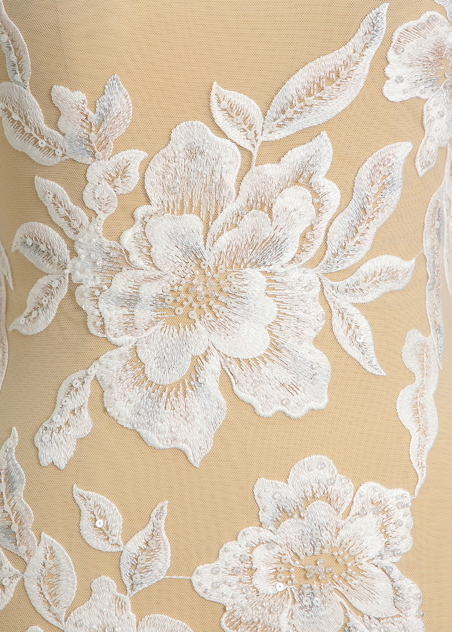 Yanzi bridal fabric luxury embroidery beads sequins lace (YZZX1098）