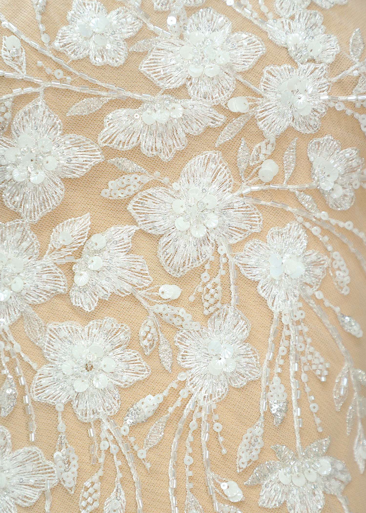 Beads Flower Lace Appliques With Sequins