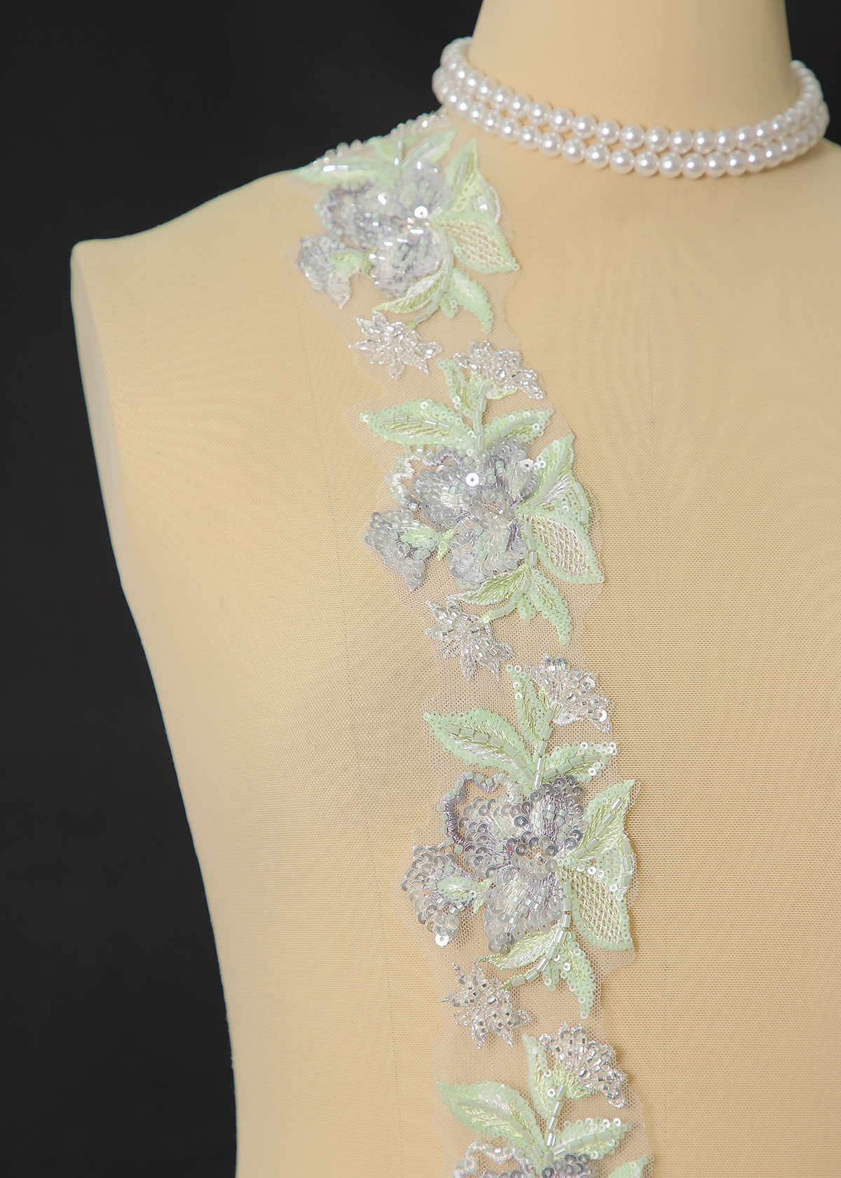 Yanzi lace bead trim (YZM162)