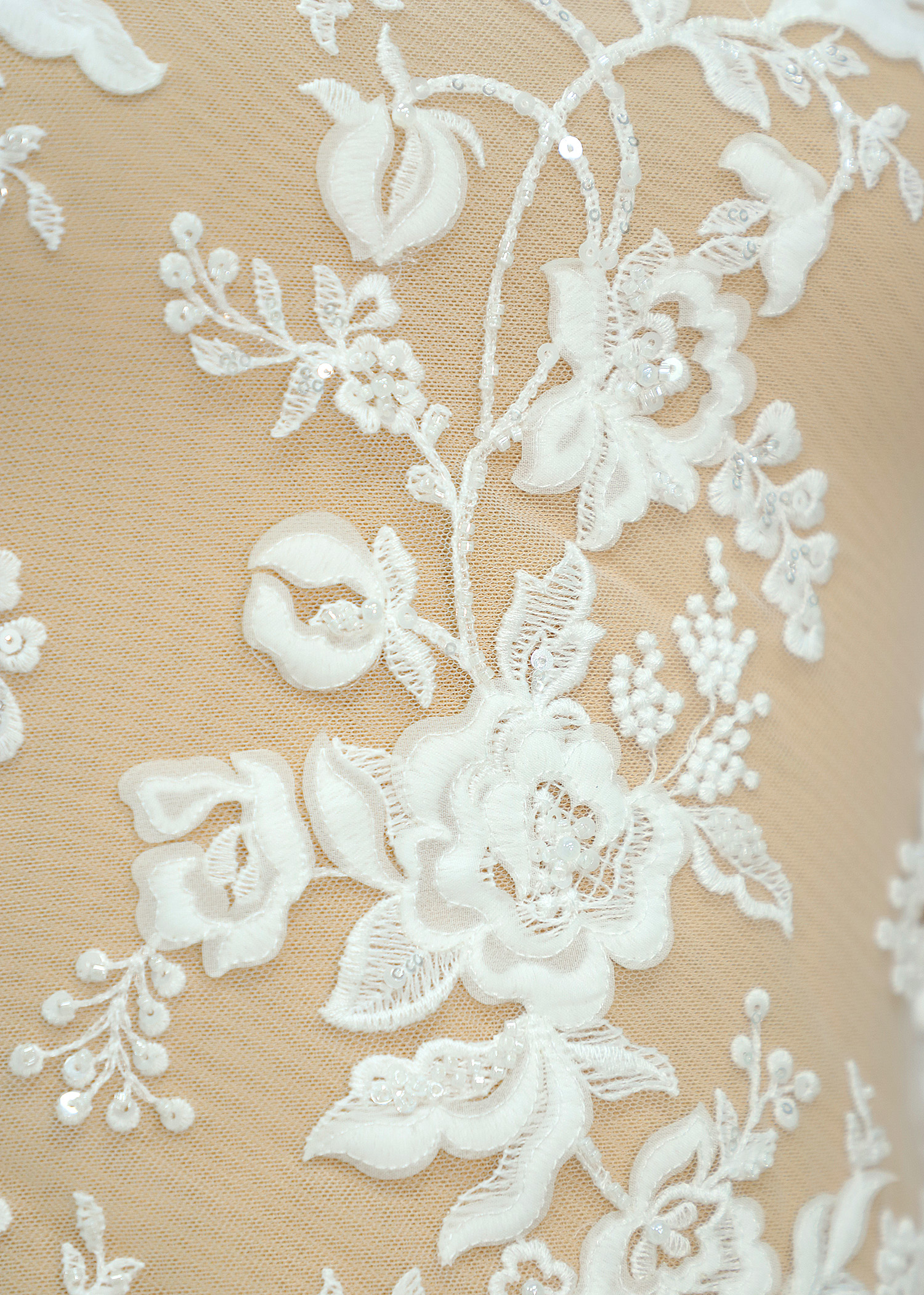 Beads Flower Lace Appliques With Sequins