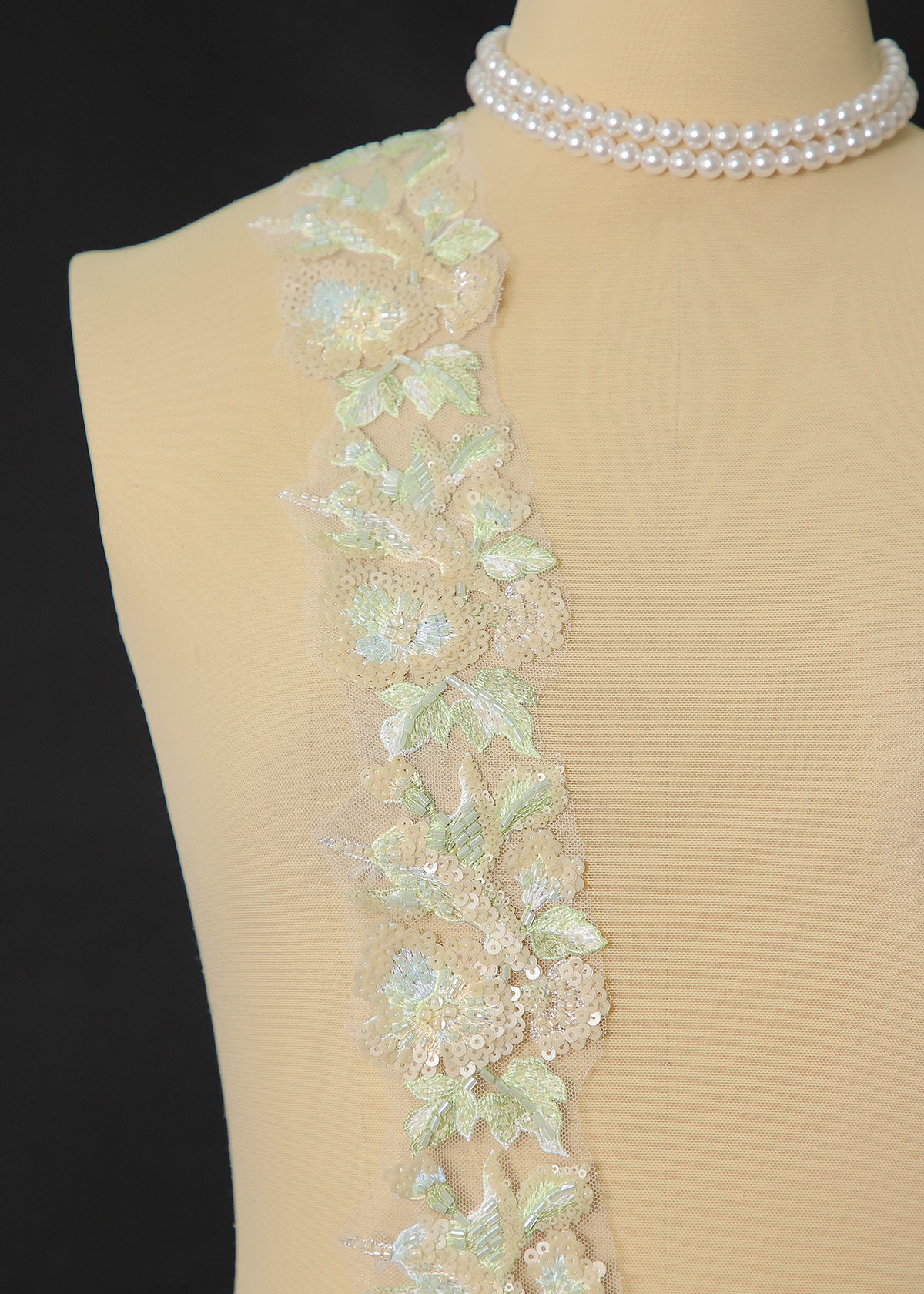 Yanzi lace bead trim (YZM166)