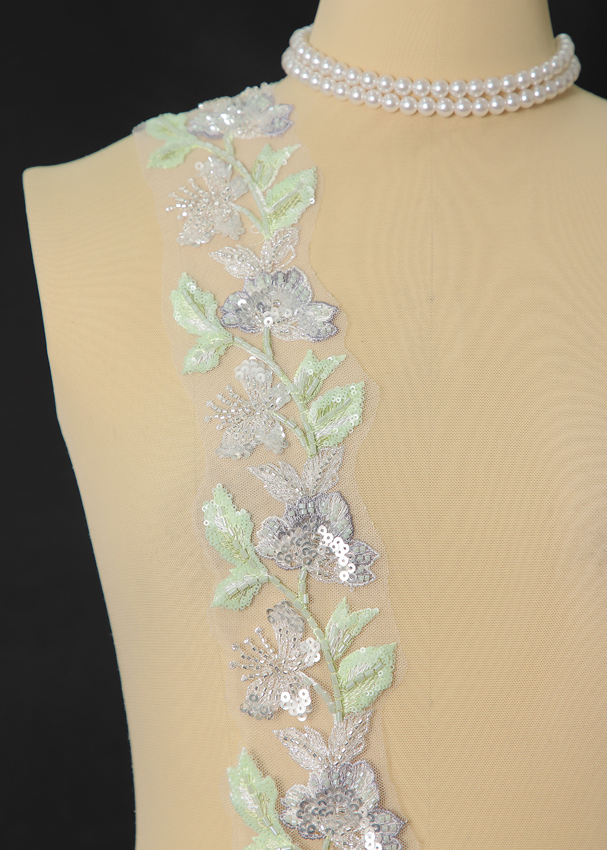 Yanzi lace bead trim (YZM164)