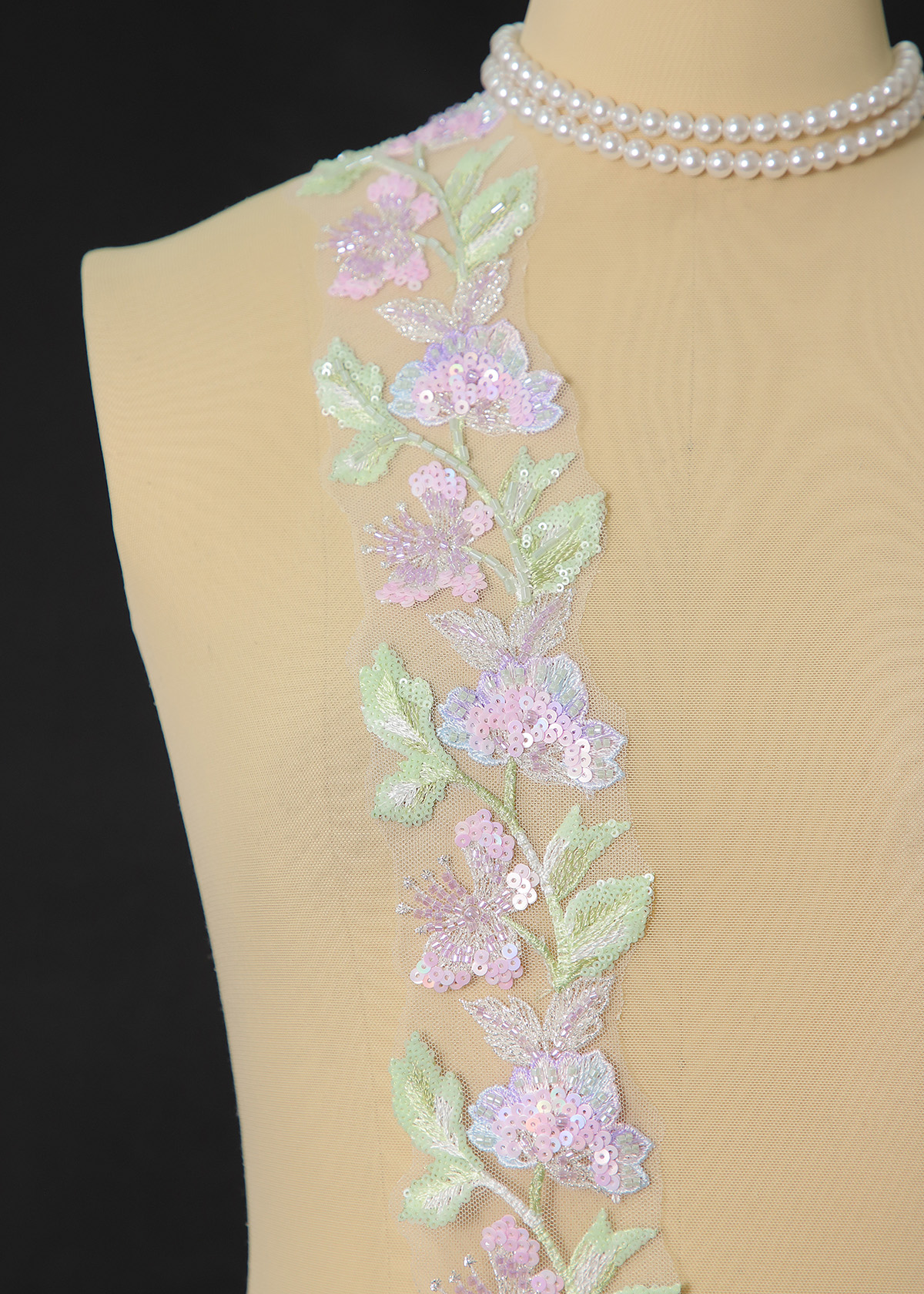 Yanzi lace bead trim (YZM164)