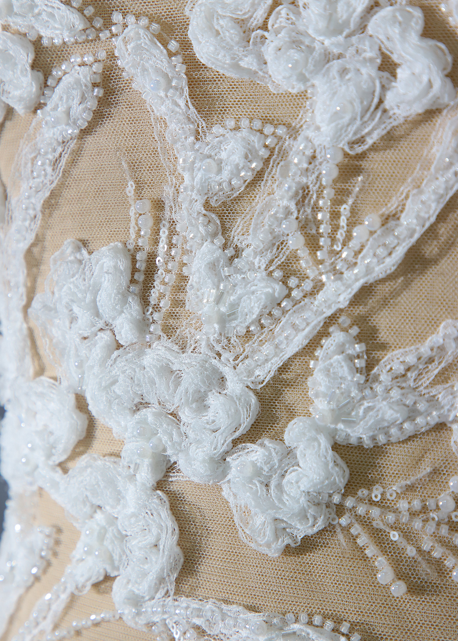 Yanzi Ribbon Embroidery luxury beads sequins Lace (YZP019)