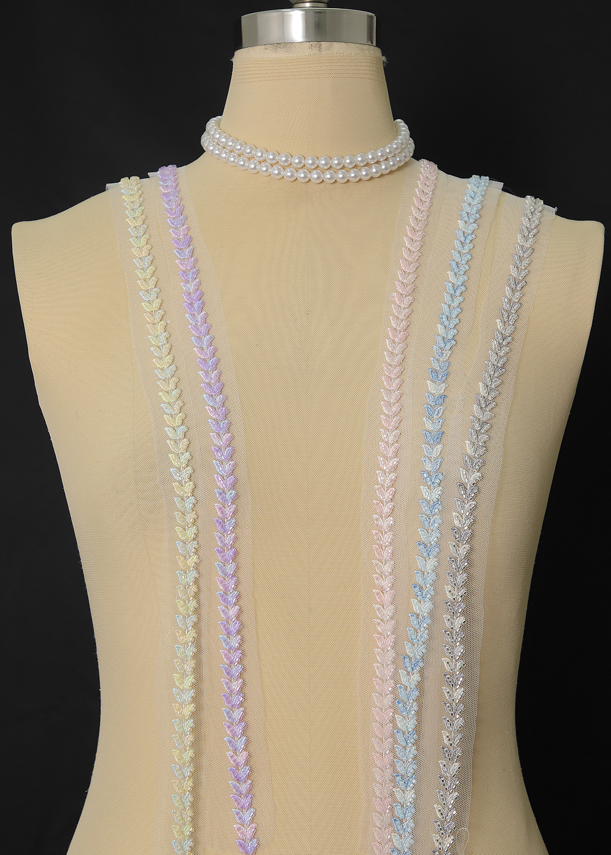 Yanzi lace bead trim (YZM146)
