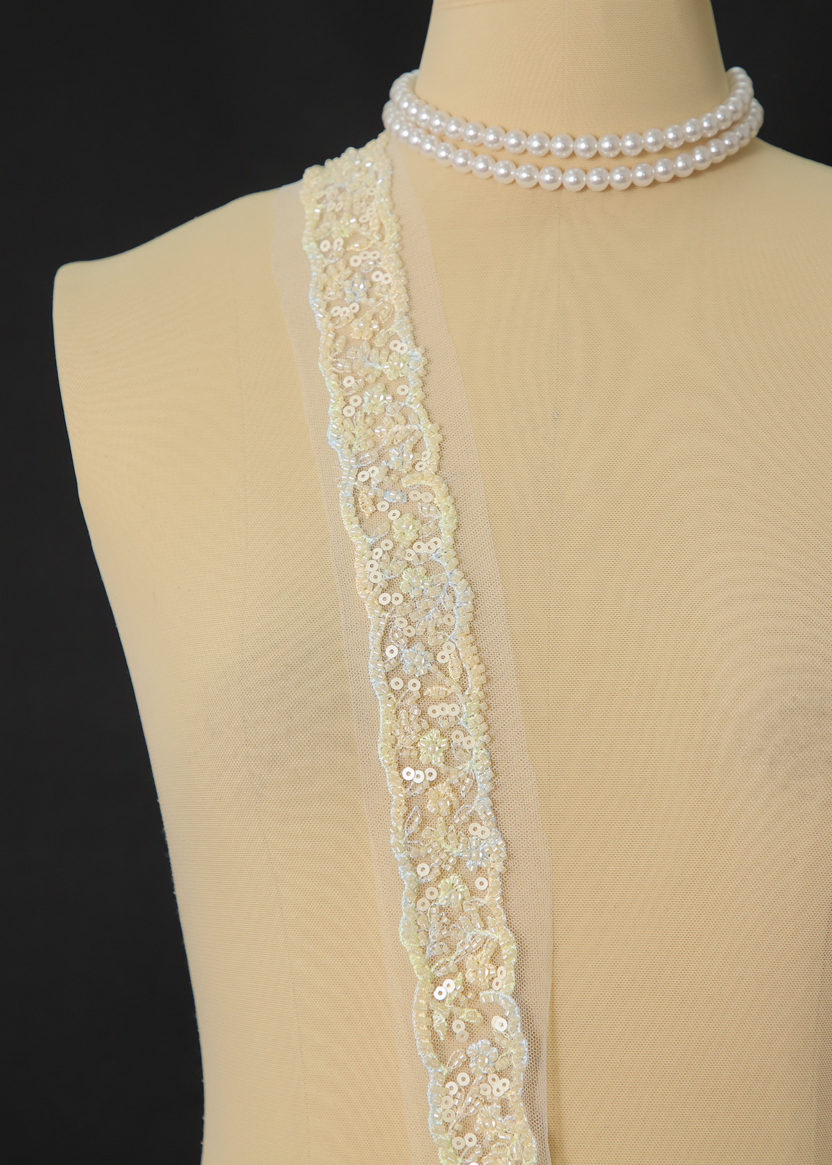 Yanzi lace bead trim (YZM142)