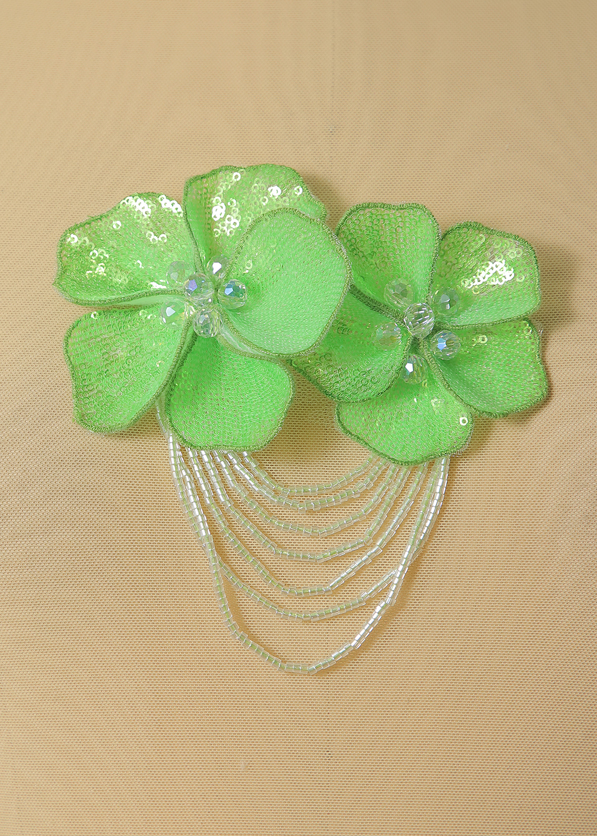 Yanzi Handmade 3d Flower Sequin Beads Applique(YZX222)