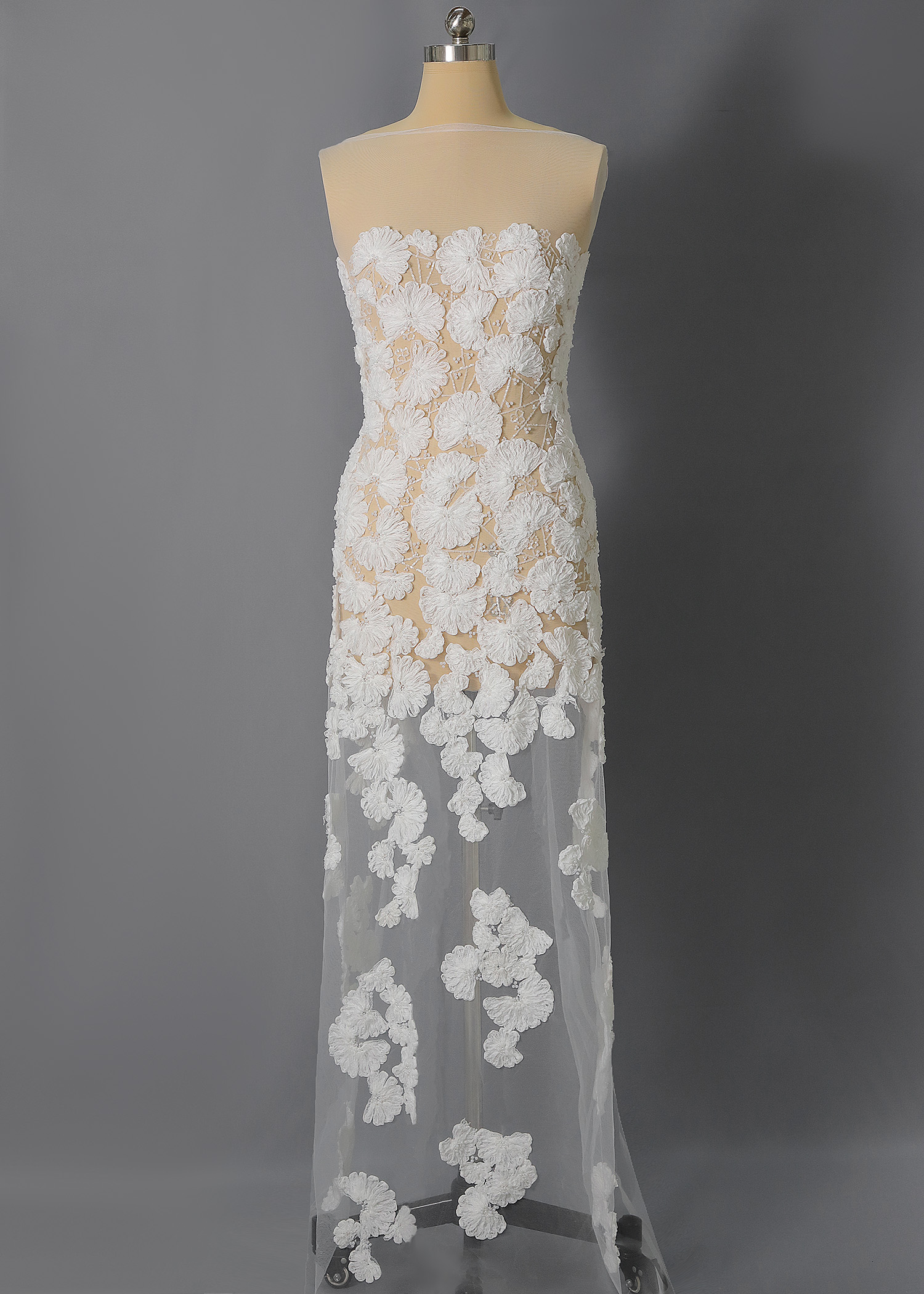 Yanzi Ribbon Embroidery luxury beads sequins Lace (YZP021)