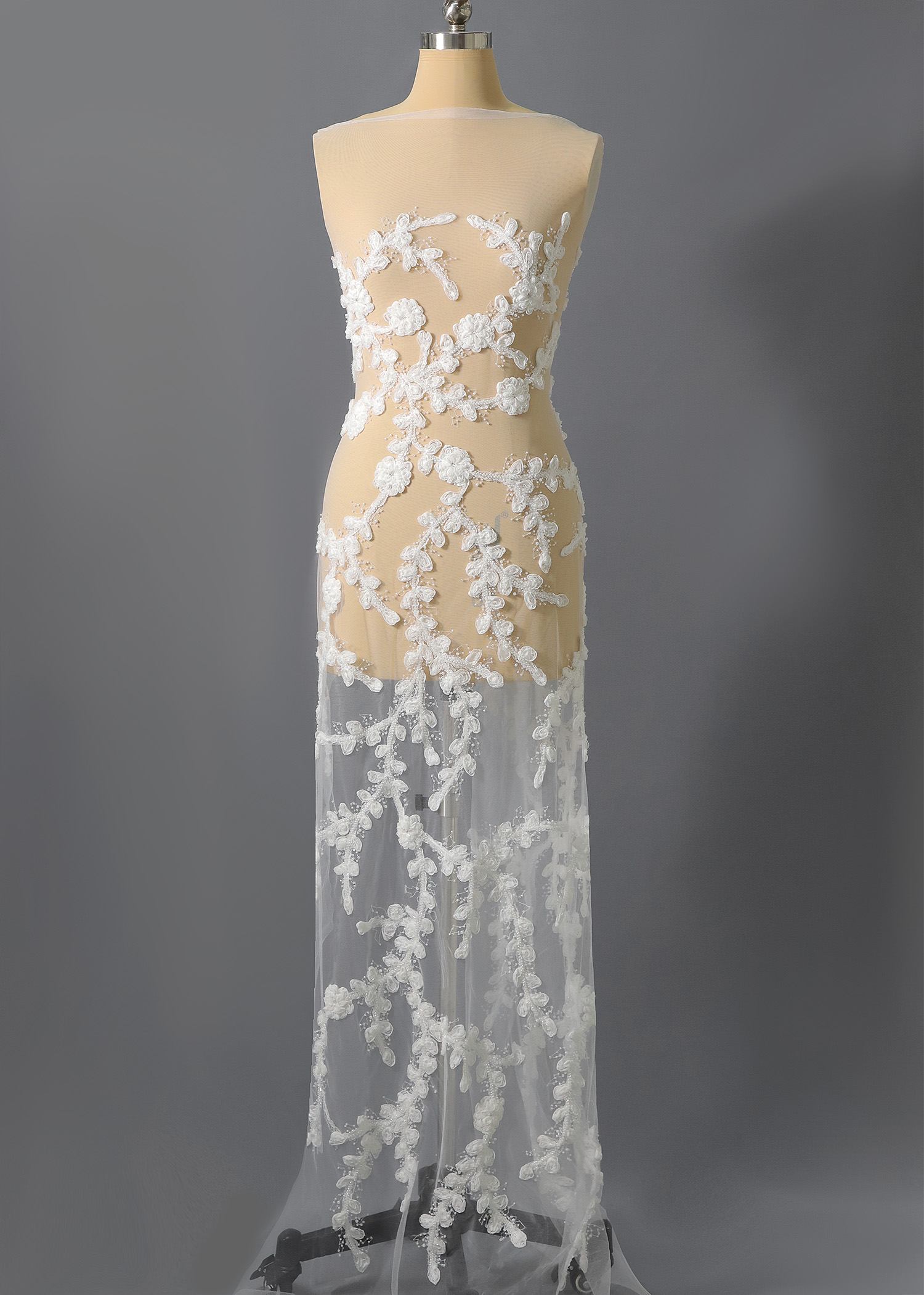 Yanzi Ribbon Embroidery luxury beads sequins Lace (YZP024)