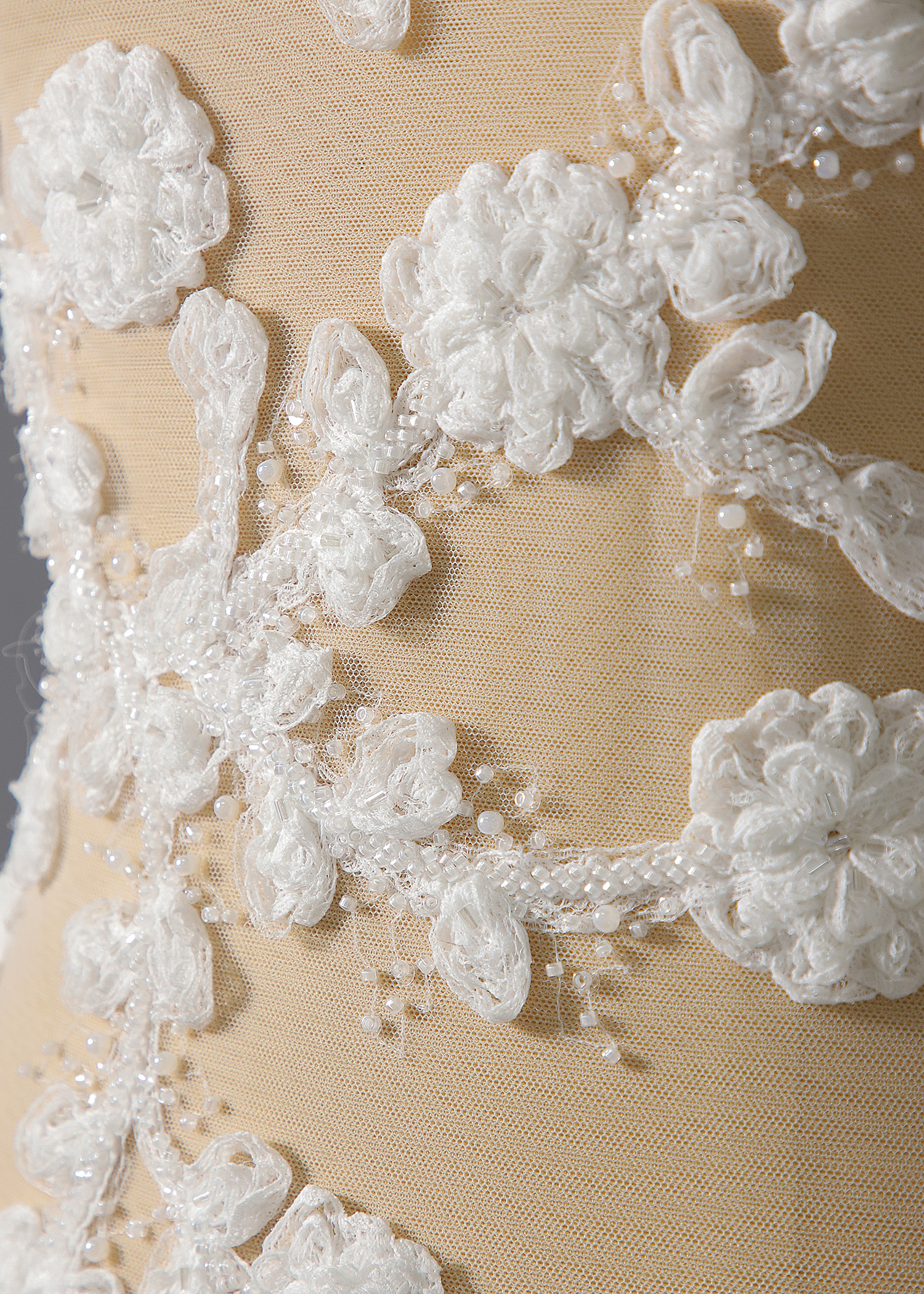 Yanzi Ribbon Embroidery luxury beads sequins Lace (YZP024)