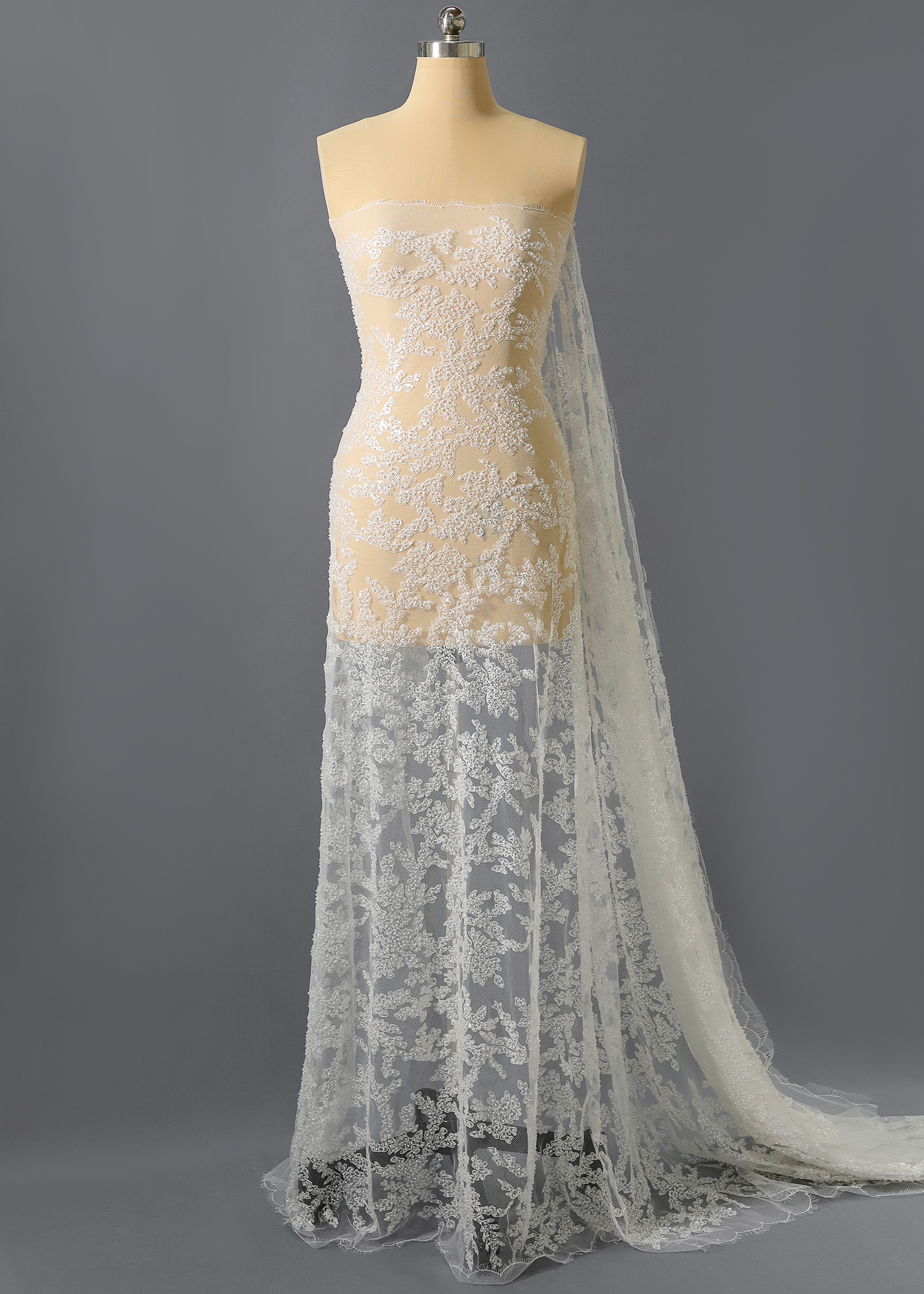 Yanzi floral beaded sequin embroidered lace (YZZX944)