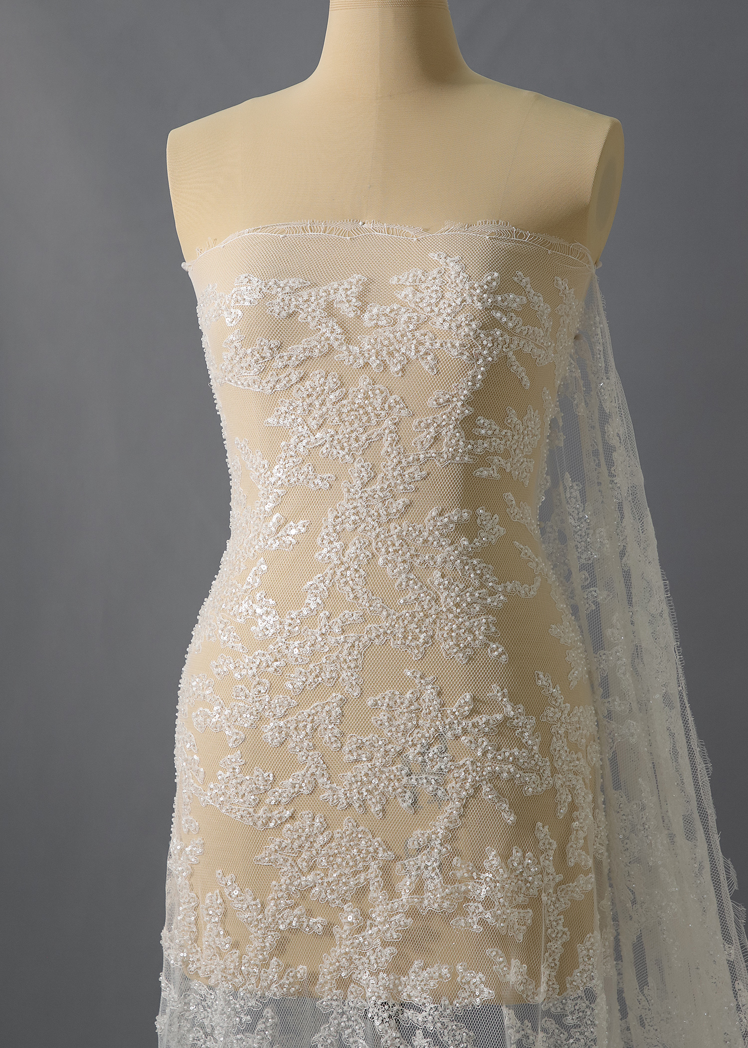 Yanzi floral beaded sequin embroidered lace (YZZX944)