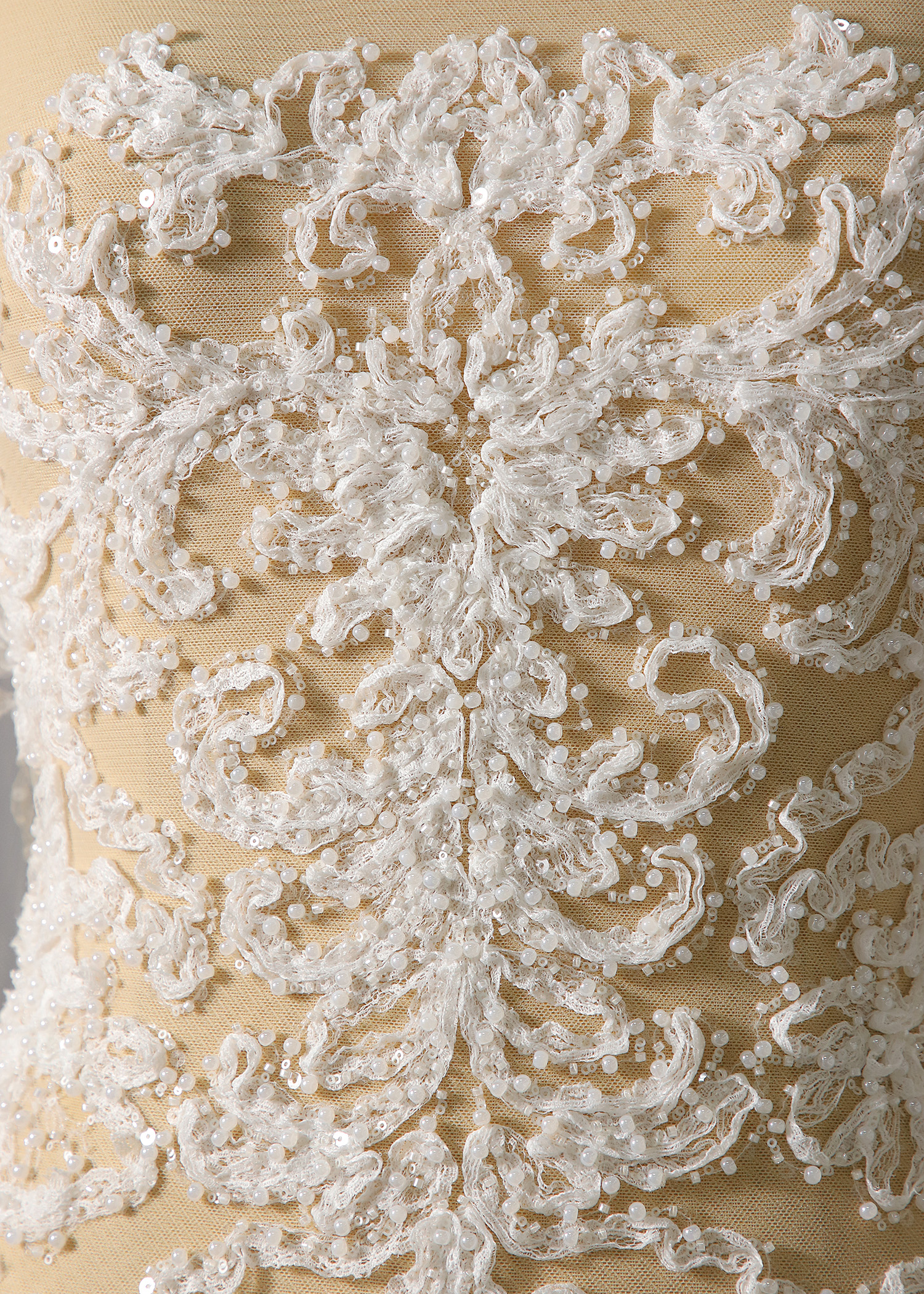 Yanzi Ribbon Embroidery luxury beads sequins Lace (YZP026)