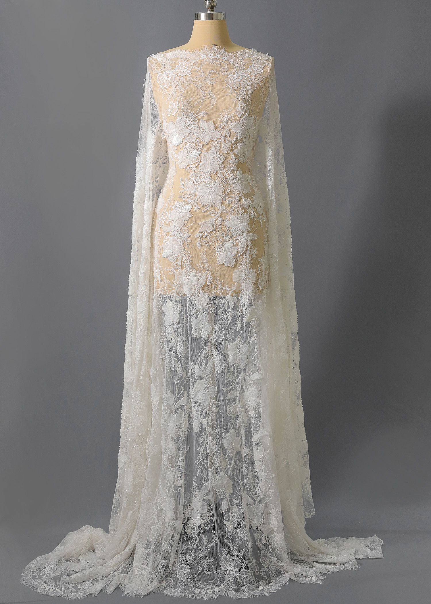 Yanzi Ribbon Embroidery luxury beads sequins Lace (YZP029+L8962-8)