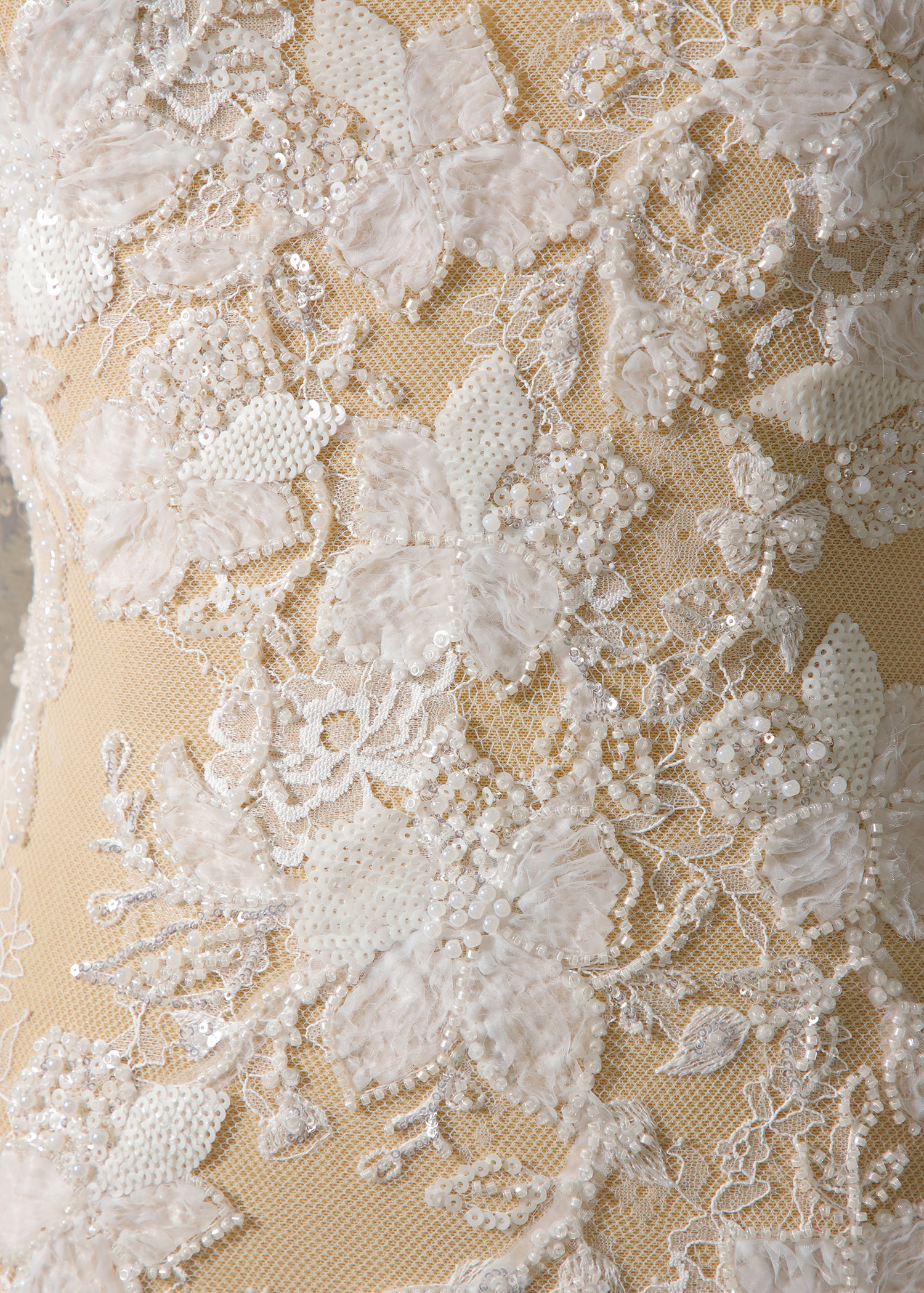 Yanzi Ribbon Embroidery luxury beads sequins Lace (YZP029+L8962-8)