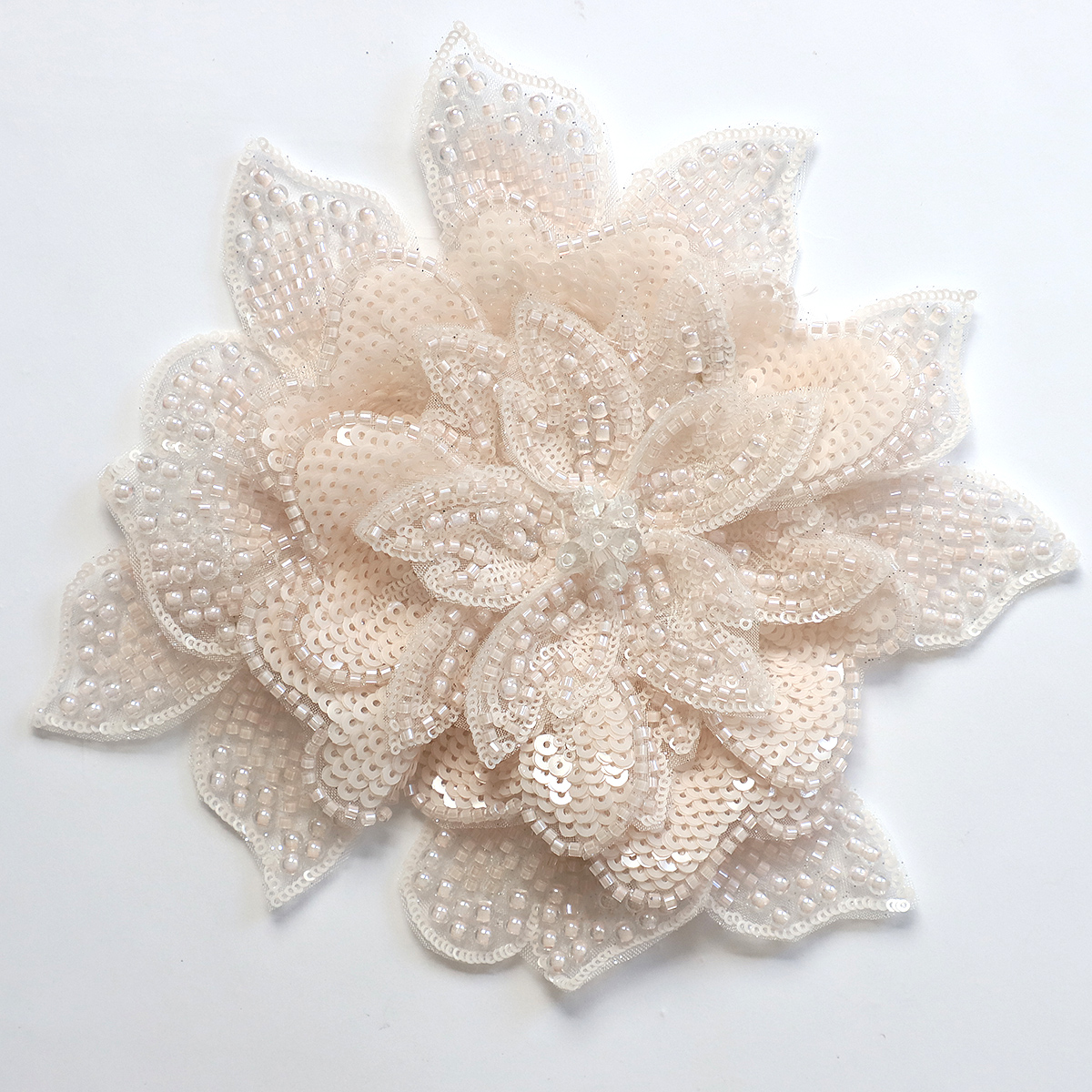 Yanzi Handmade 3d Flower Sequin Beads Applique(YZLQ018)