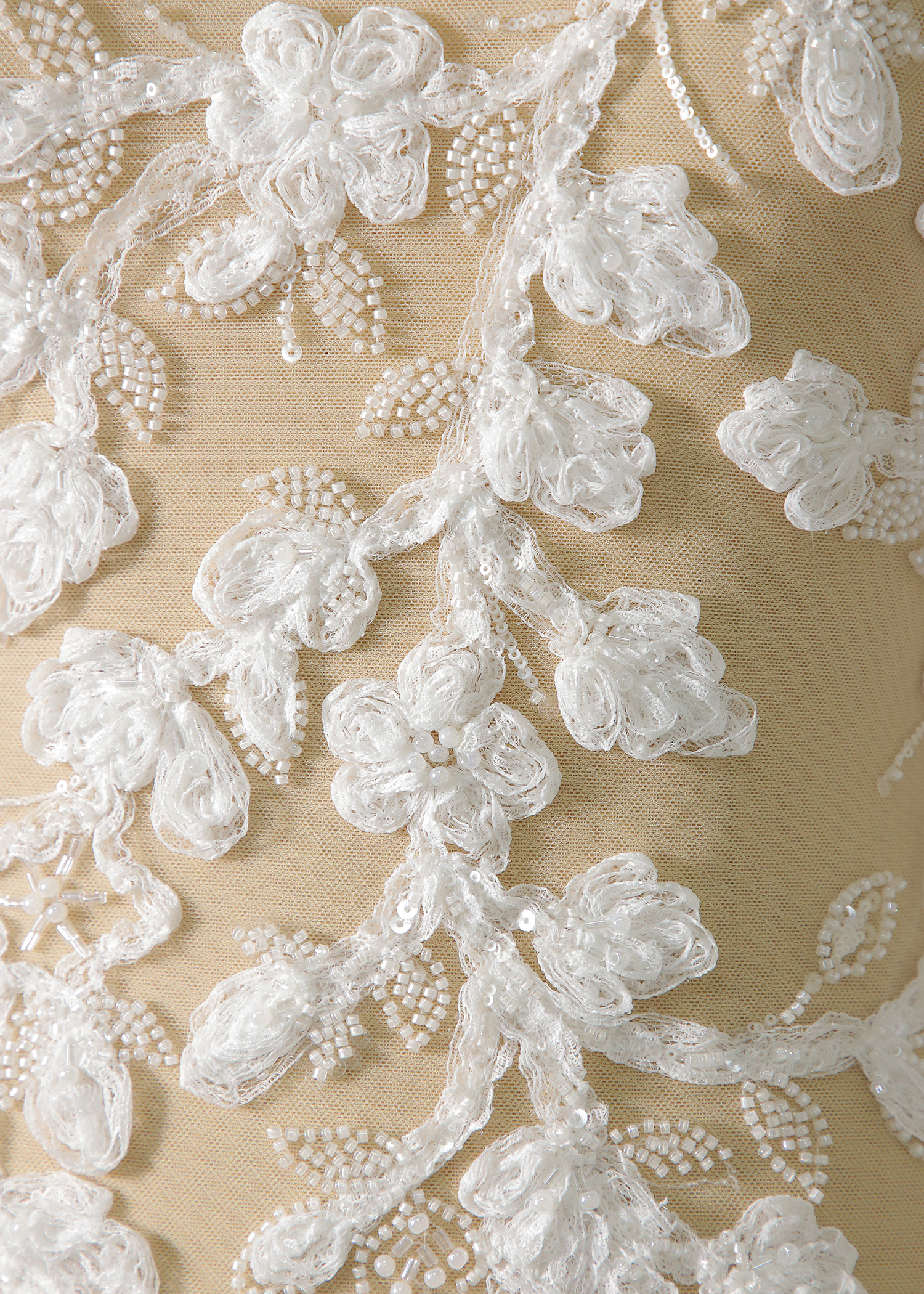 Yanzi Ribbon Embroidery luxury beads sequins Lace (YZP028)