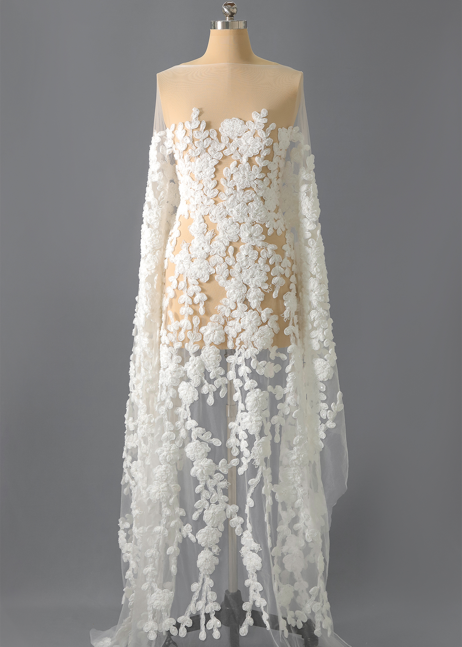 Yanzi Ribbon Embroidery luxury beads sequins Lace (YZP025)