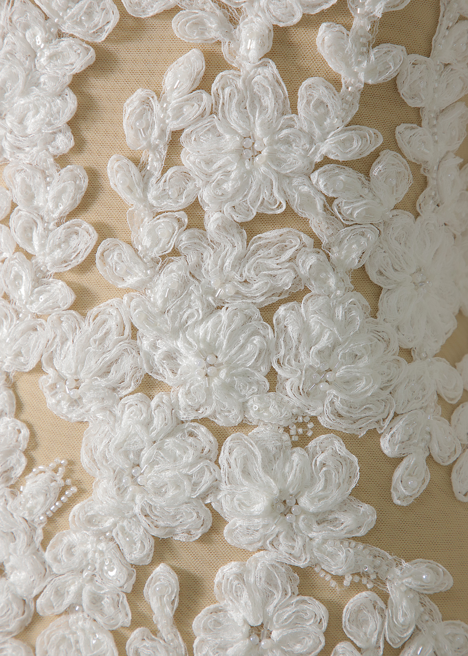 Yanzi Ribbon Embroidery luxury beads sequins Lace (YZP025)