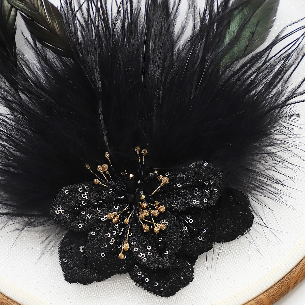Yanzi Handmade 3d Flower Sequin Beads Applique(YZDH087)