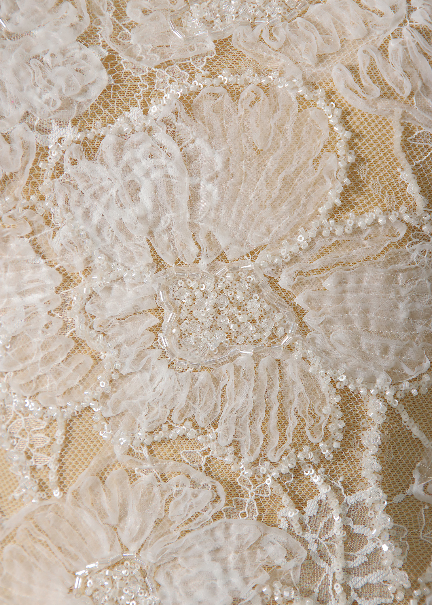 Yanzi Ribbon Embroidery luxury beads sequins Lace (YZP027+L8962-8)