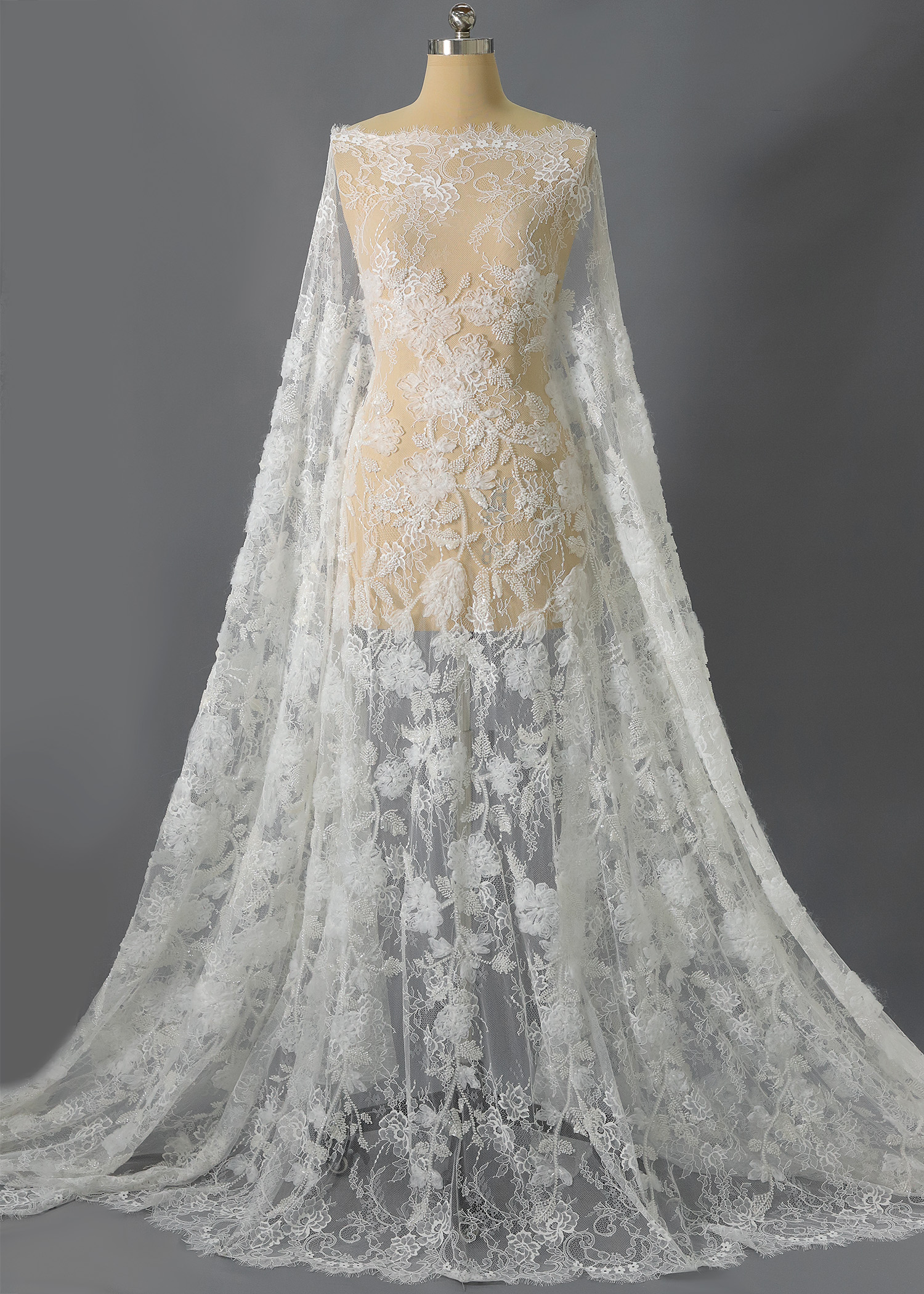 Yanzi Ribbon Embroidery luxury beads sequins Lace (YZP032-8962-8)