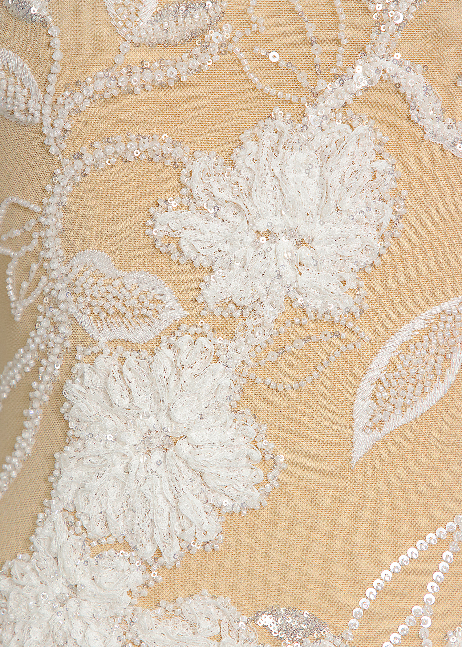 Yanzi Ribbon Embroidery luxury beads sequins Lace (YZP033-1)